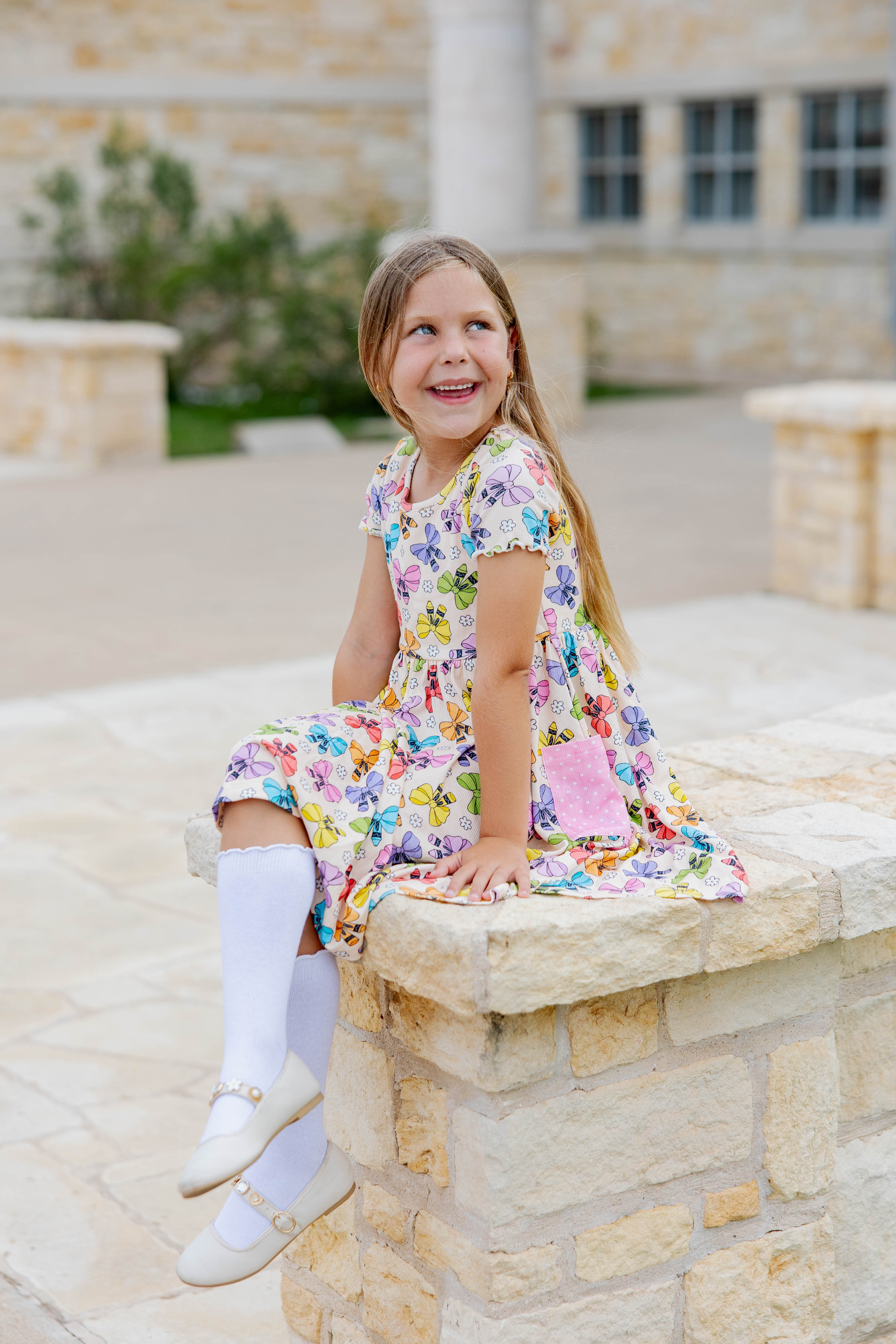 Penelope Ribbed Dress - Color Me Cute