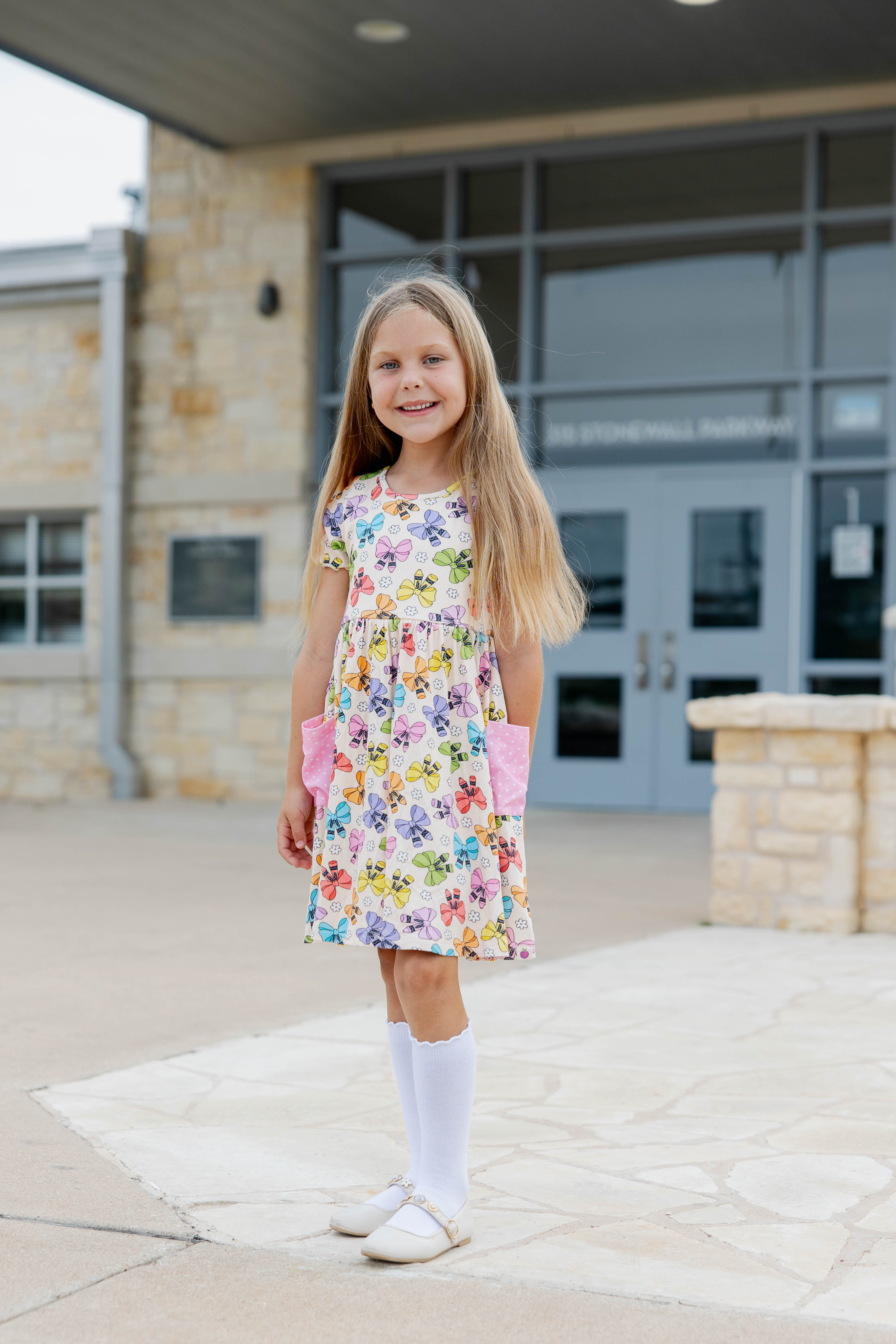 Penelope Ribbed Dress - Color Me Cute