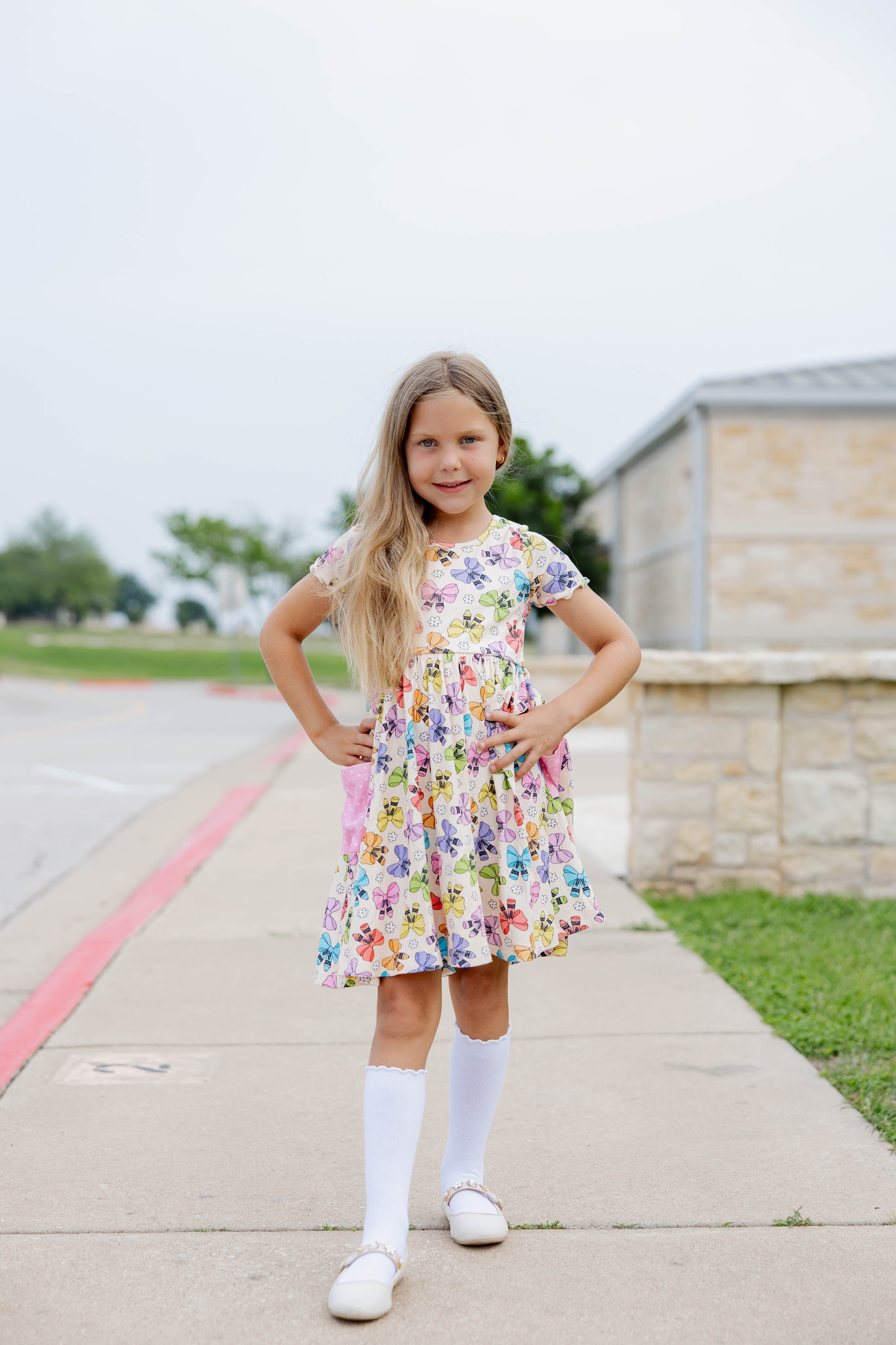 Penelope Ribbed Dress - Color Me Cute