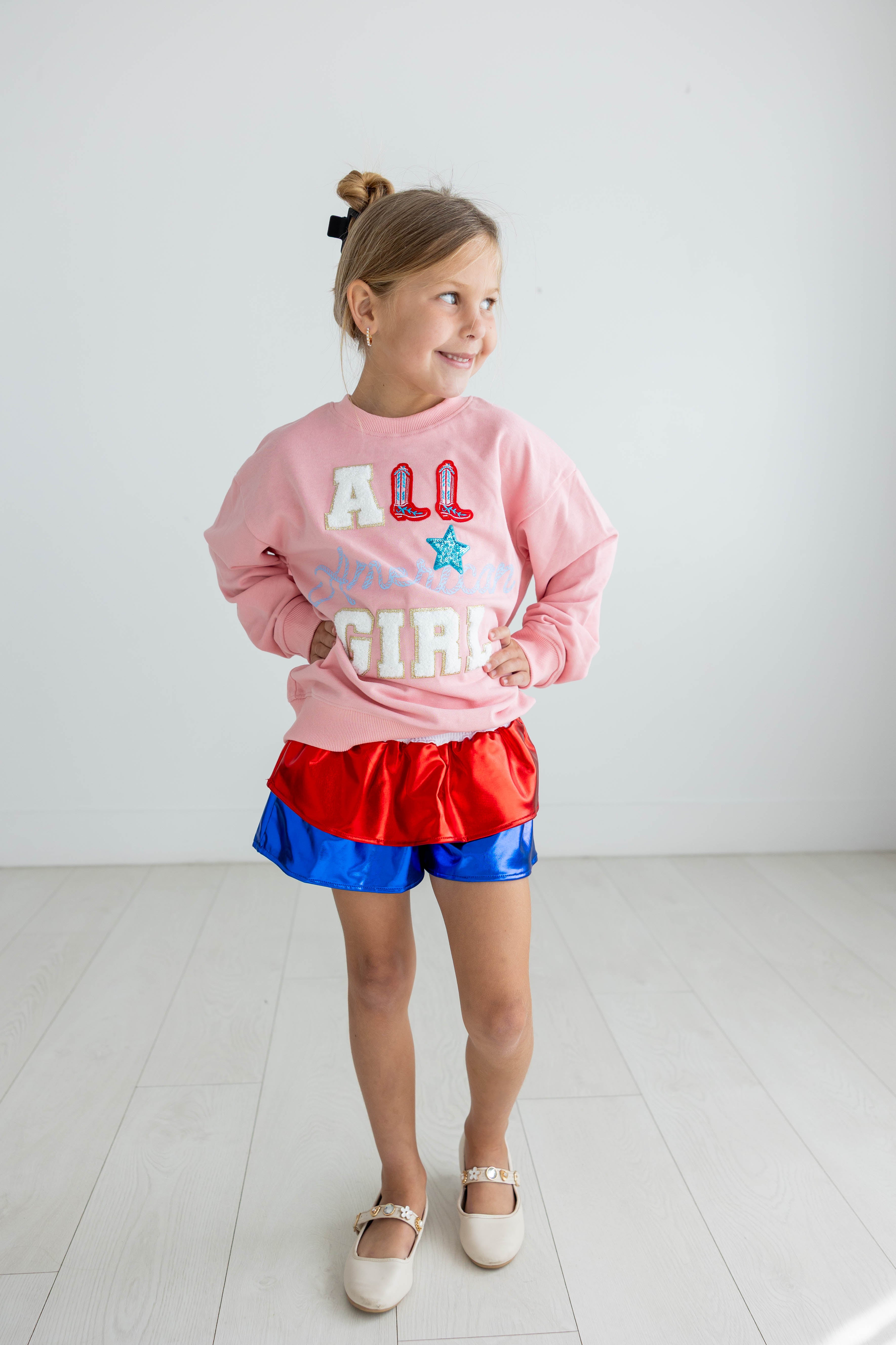 Metallic Skort - USA Sparkle