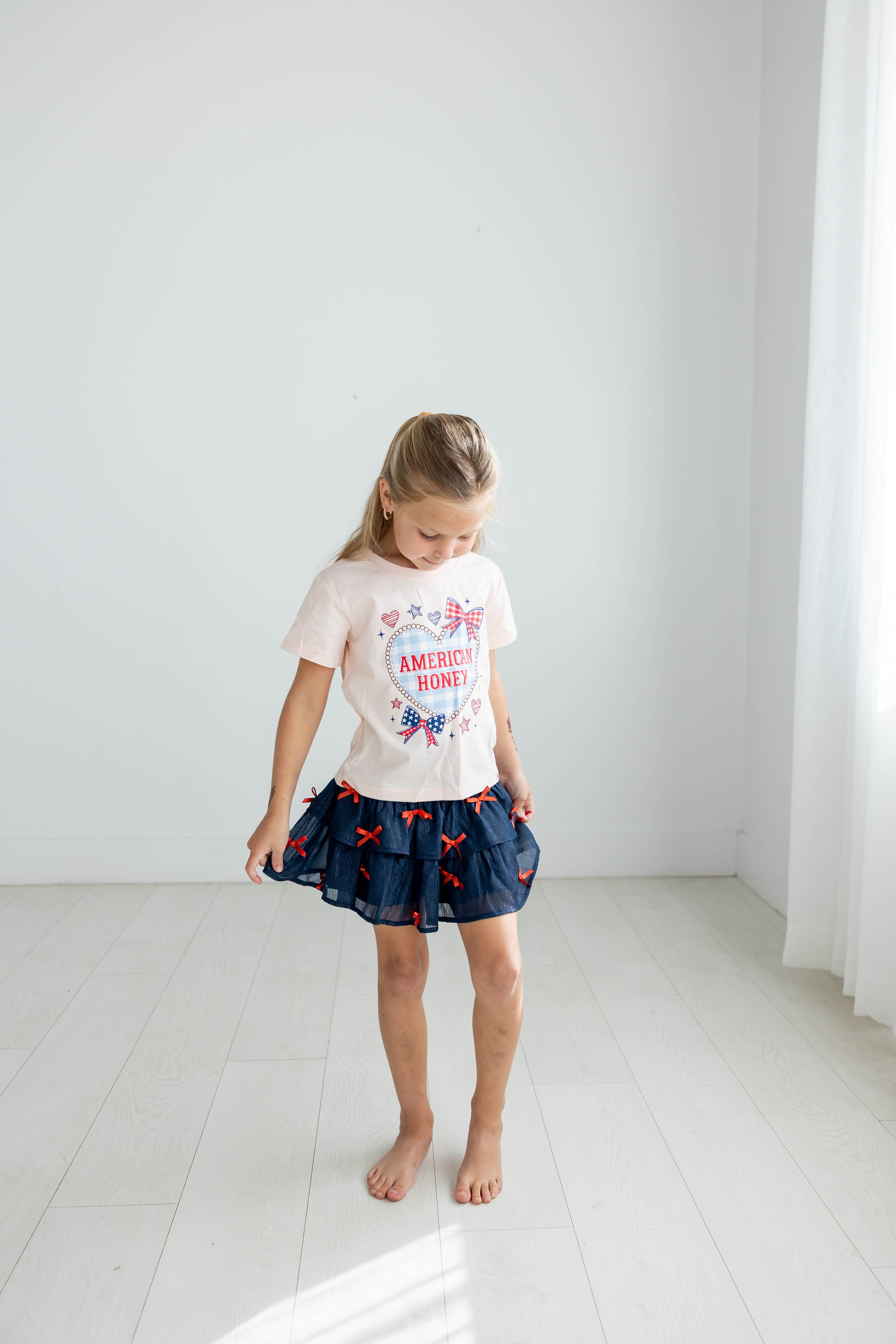 Graphic Tee - Gingham American Honey
