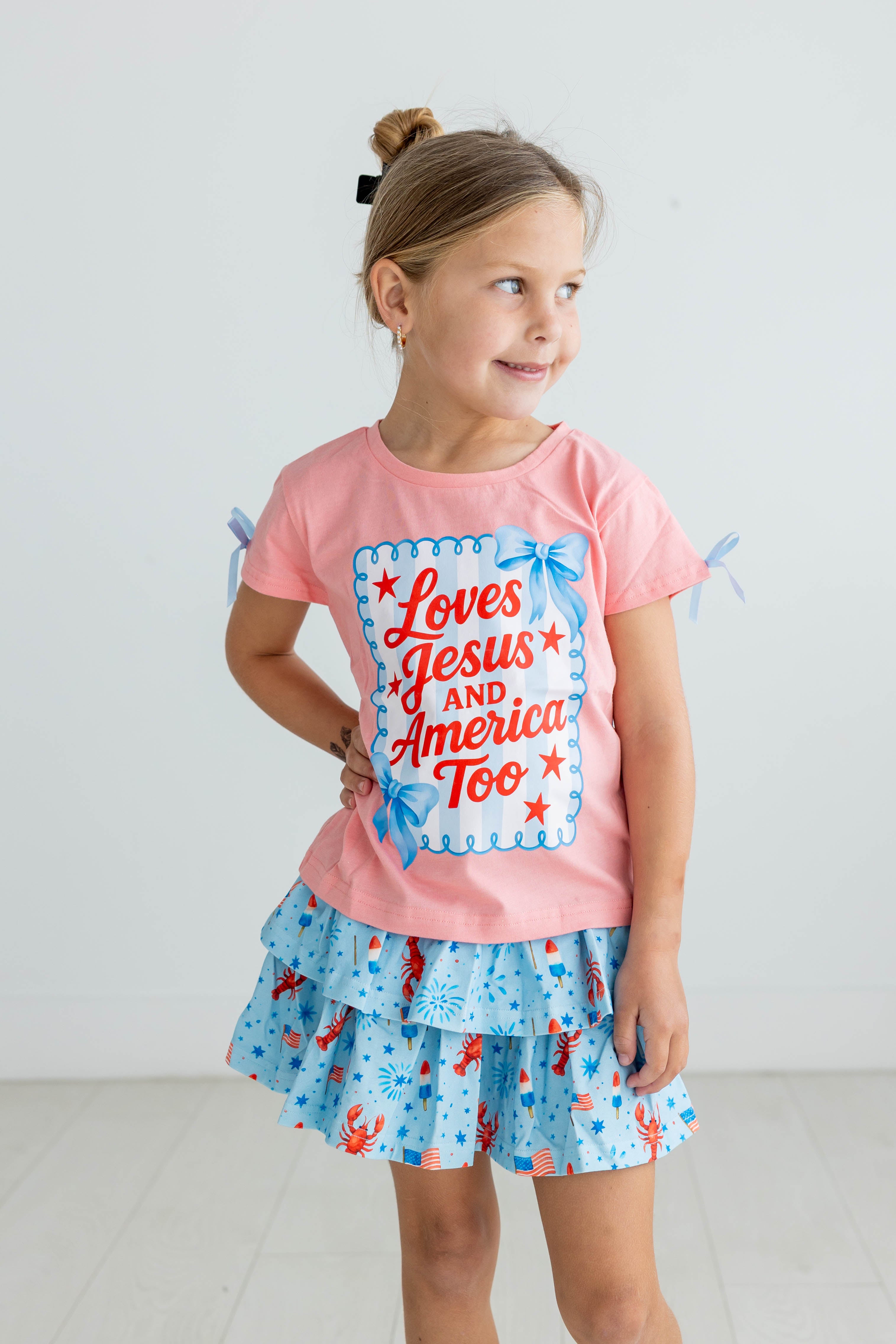 Graphic Tee - Loves Jesus & America Too