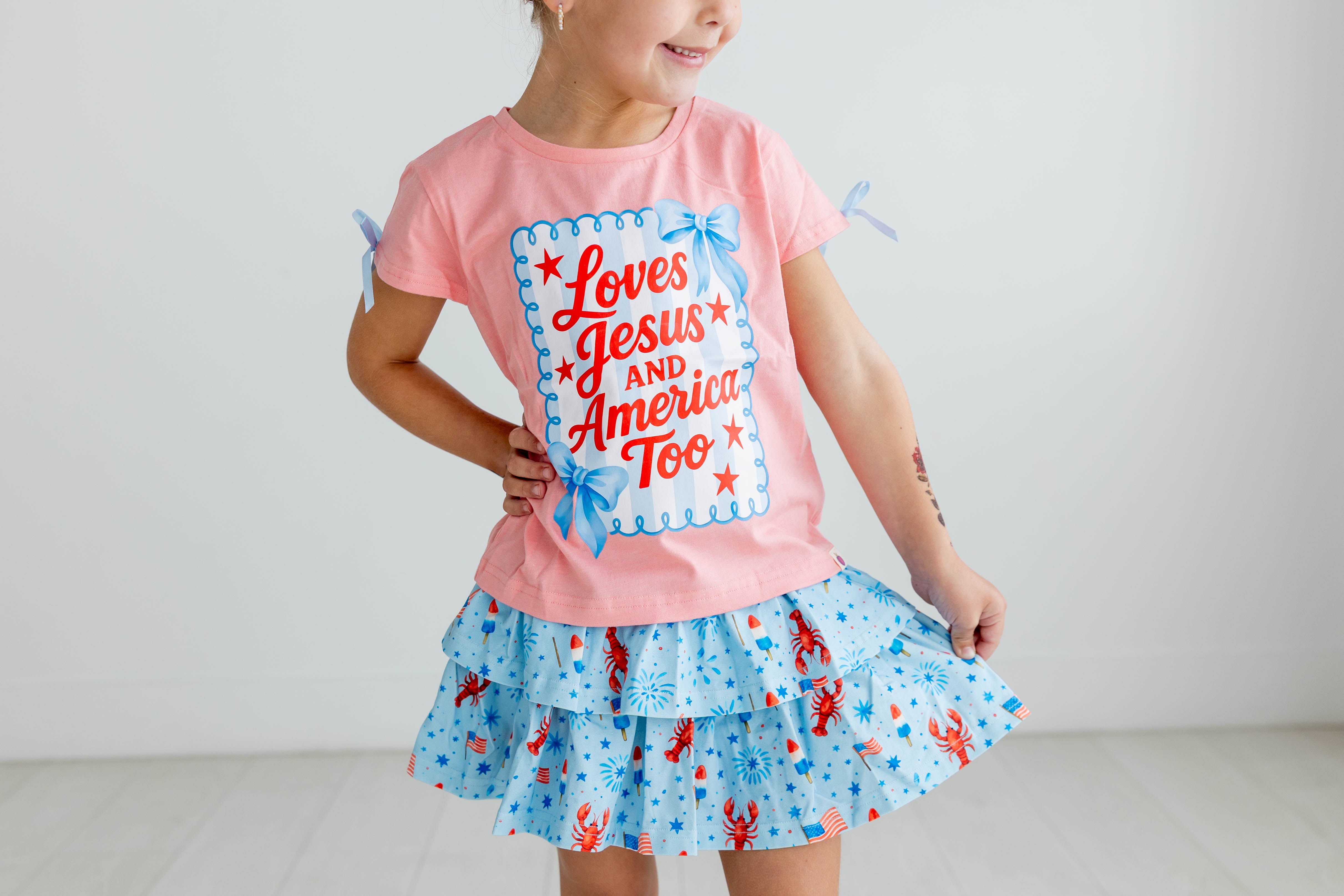 Graphic Tee - Loves Jesus & America Too