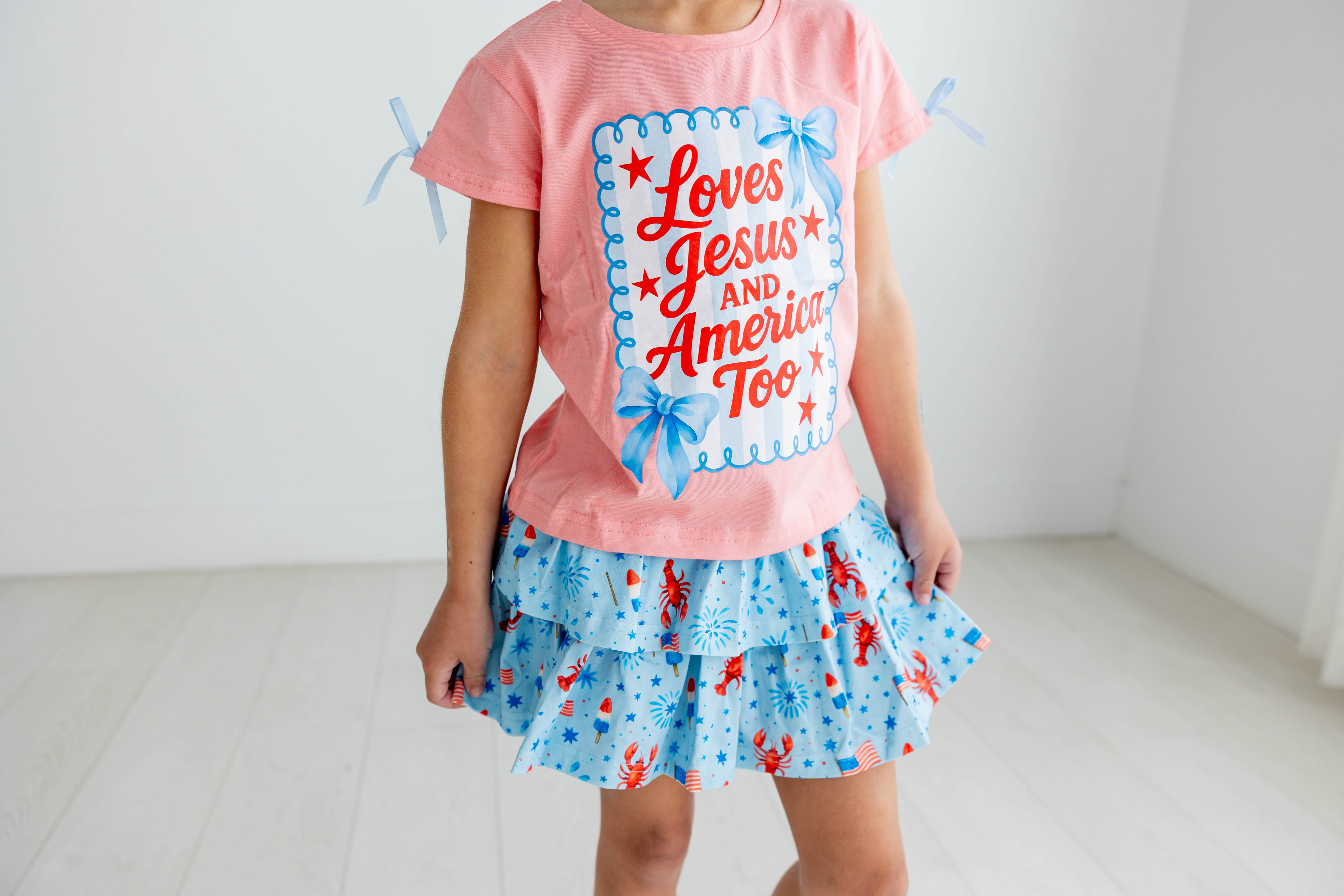 Graphic Tee - Loves Jesus & America Too