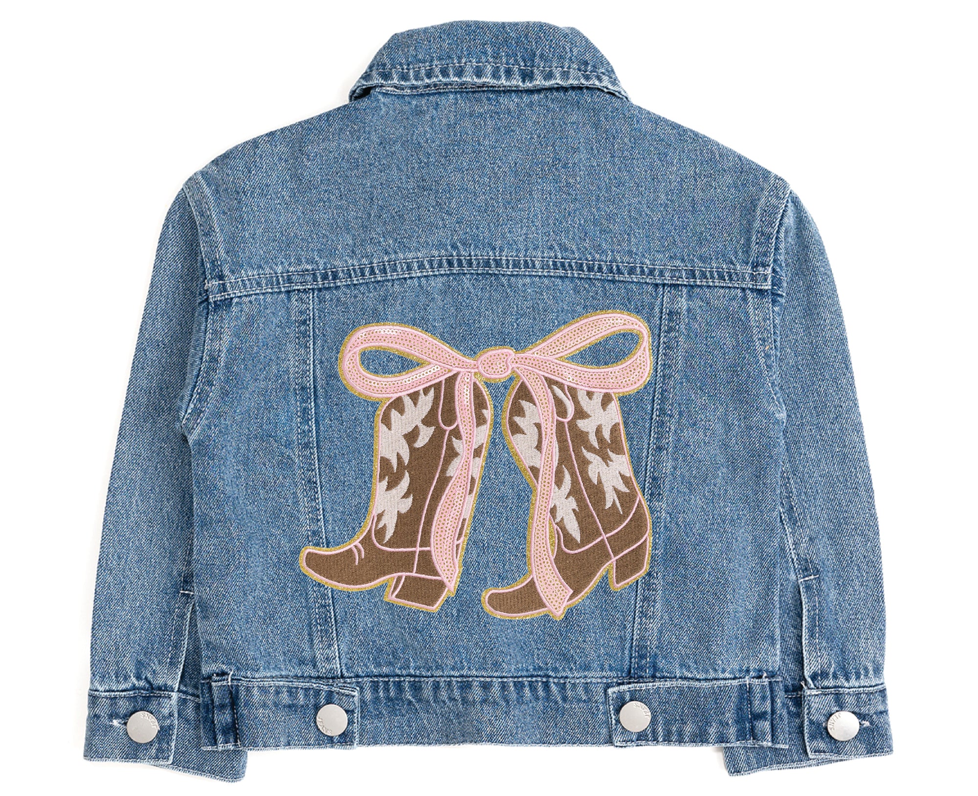 Sweet Wink Denim Jacket - Cowgirl Cutie Patch