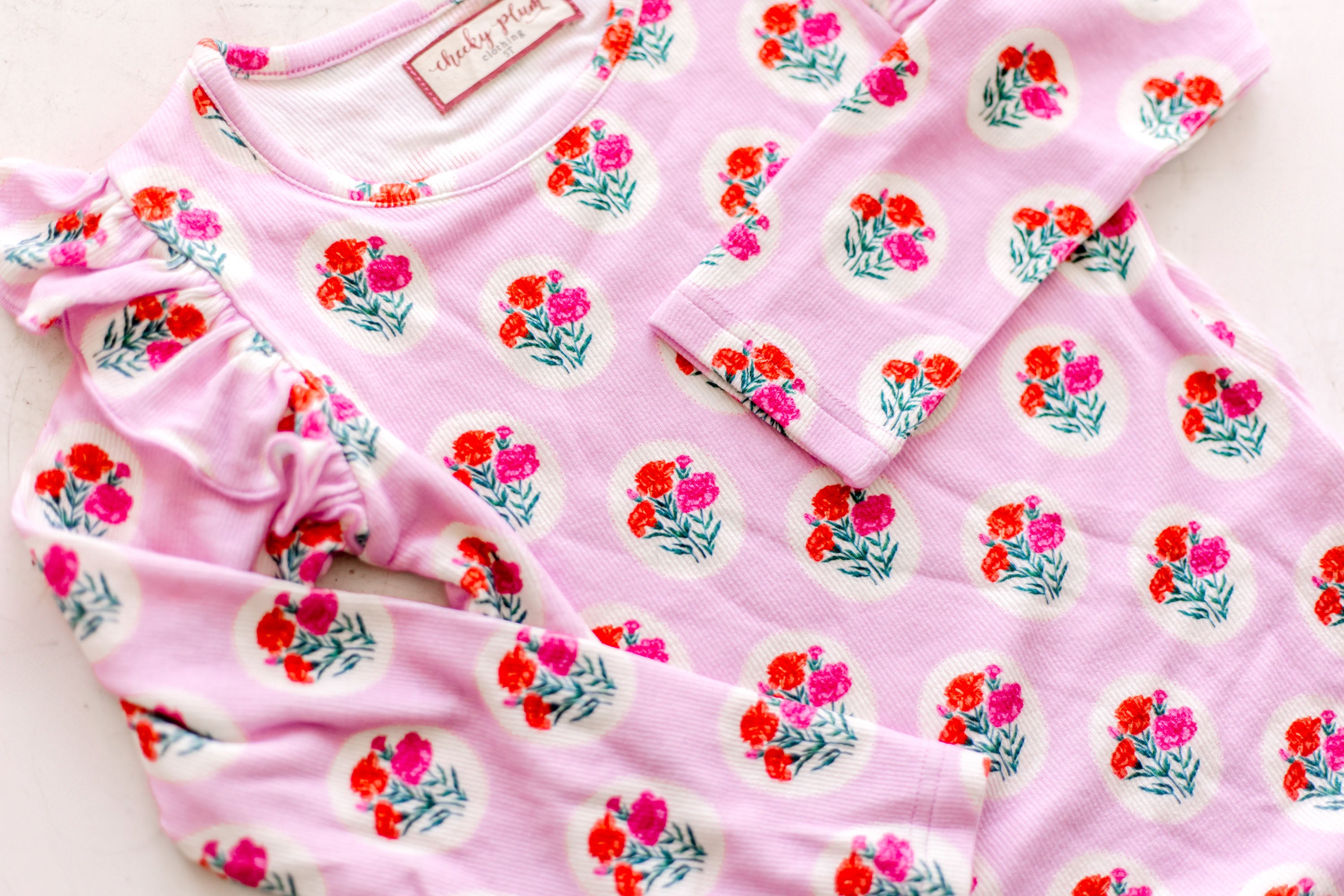 Ribbed Ruffle Top - Berry Sweet