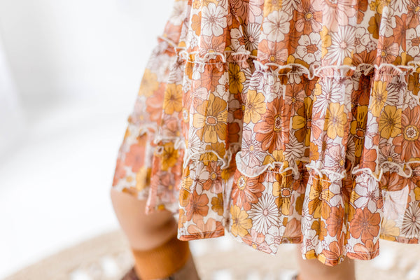 Brielle Shimmer Dress - Retro Blooms