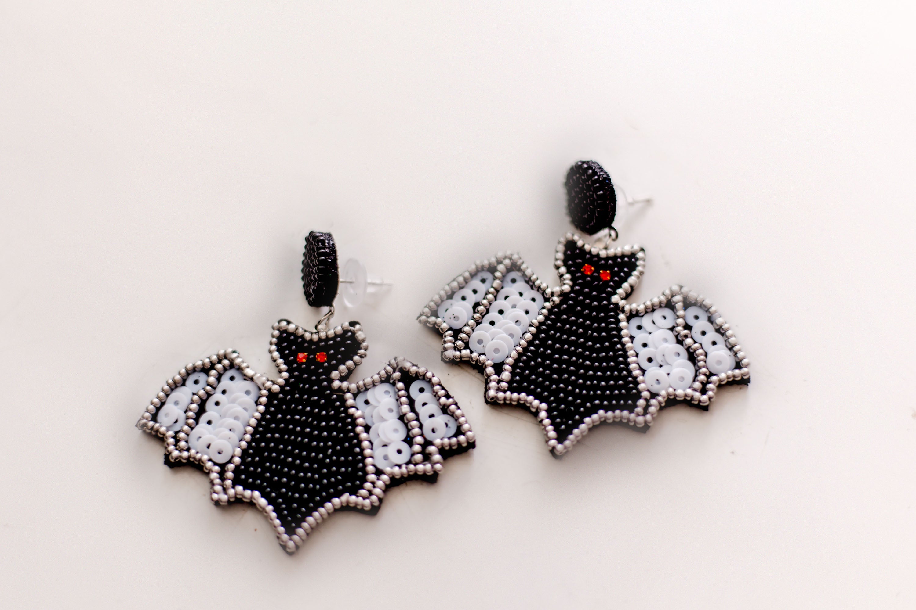 Beaded Earrings - Bat Bling