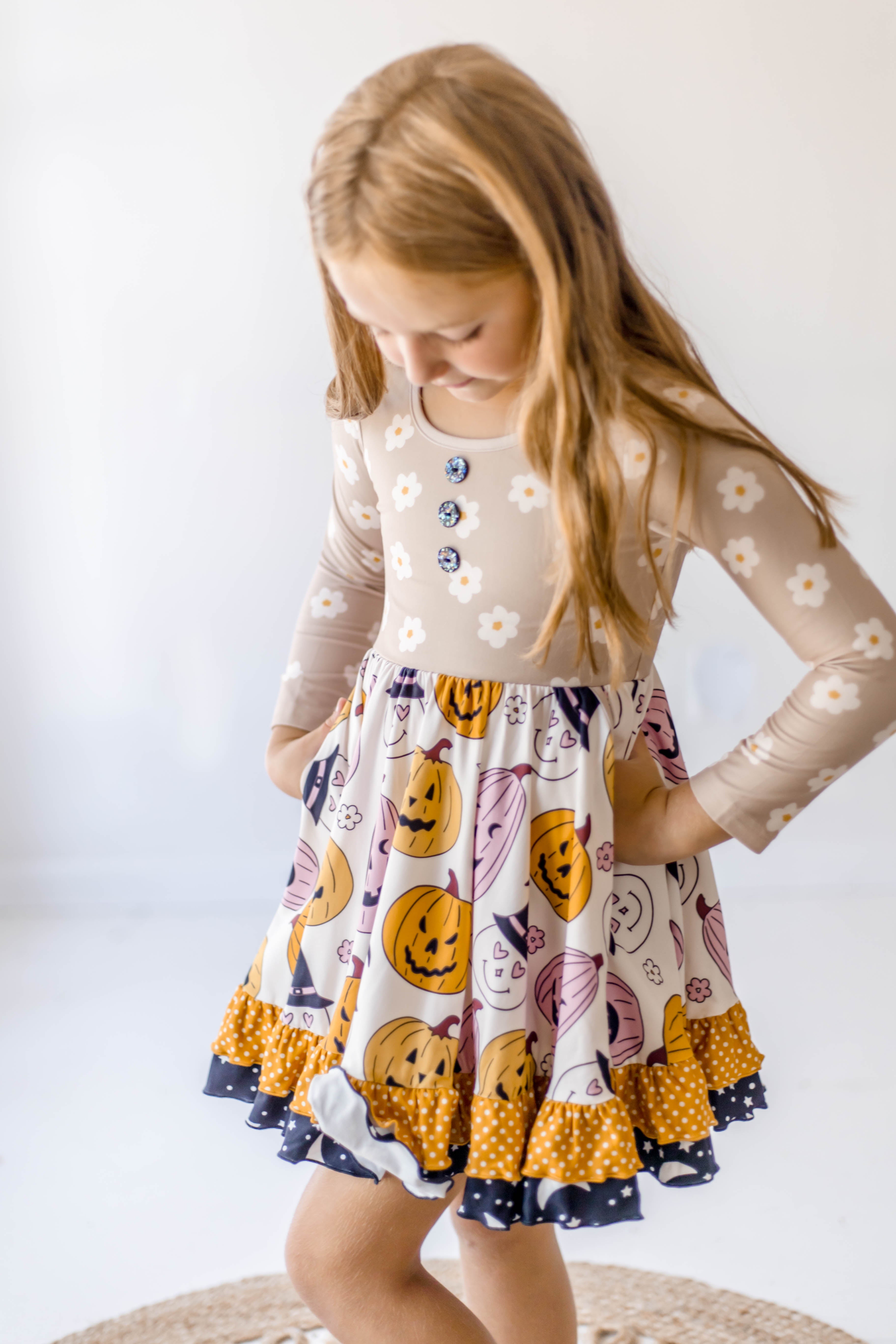 Elara Knit Dress - Boo-Tiful Blooms