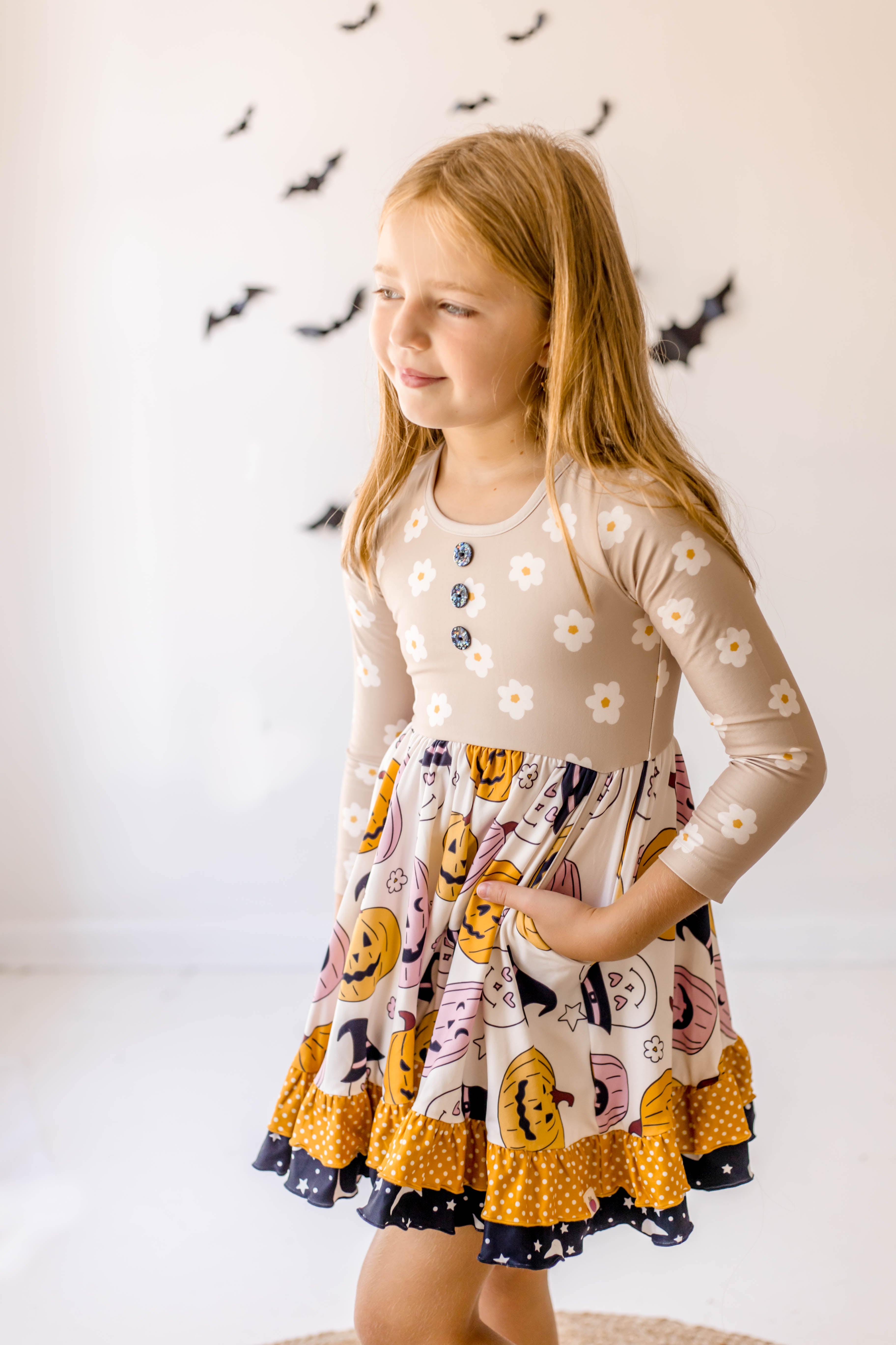 Elara Knit Dress - Boo-Tiful Blooms