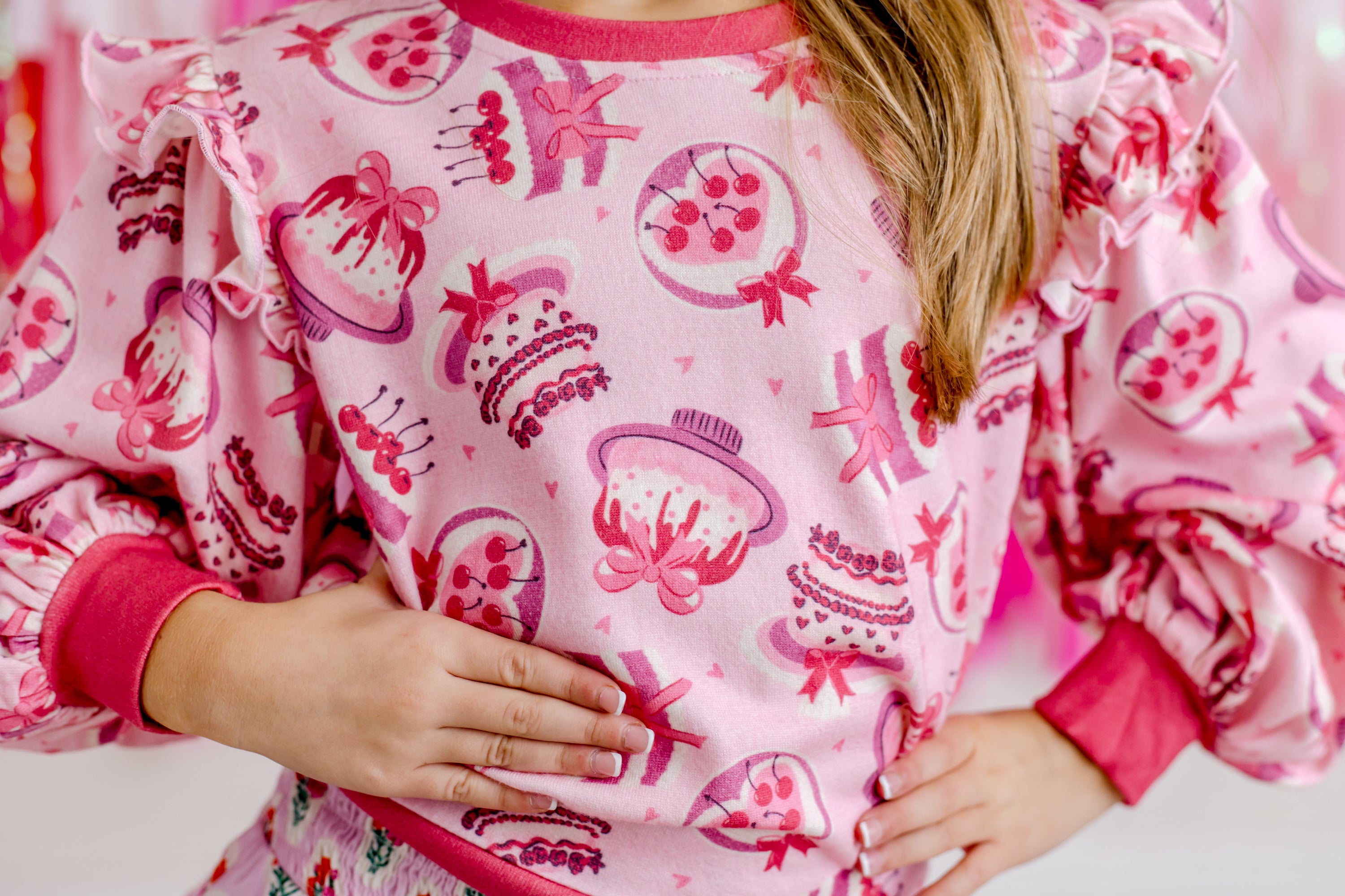 Opal Puff Sleeve Sweater - Cherry On Top