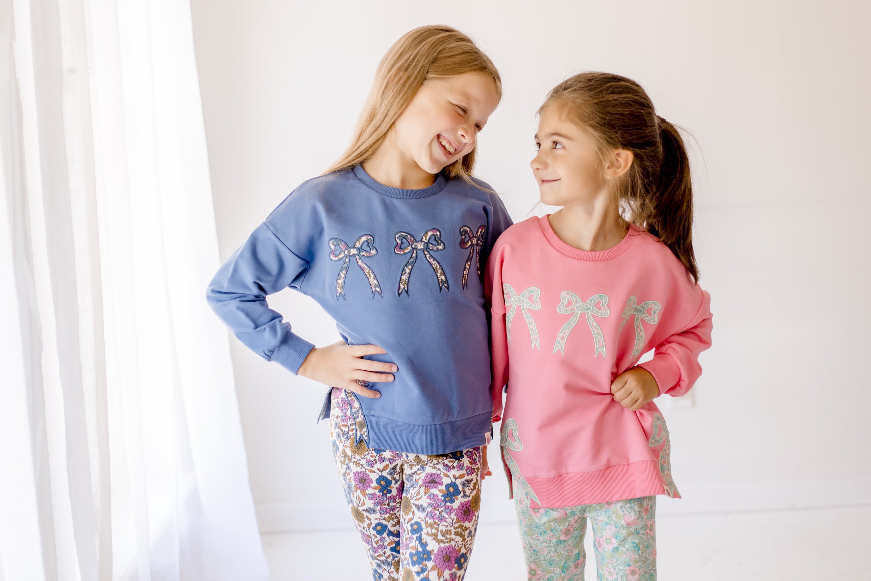 Bow Applique Sweater- Violet Fields (Pre-Order)