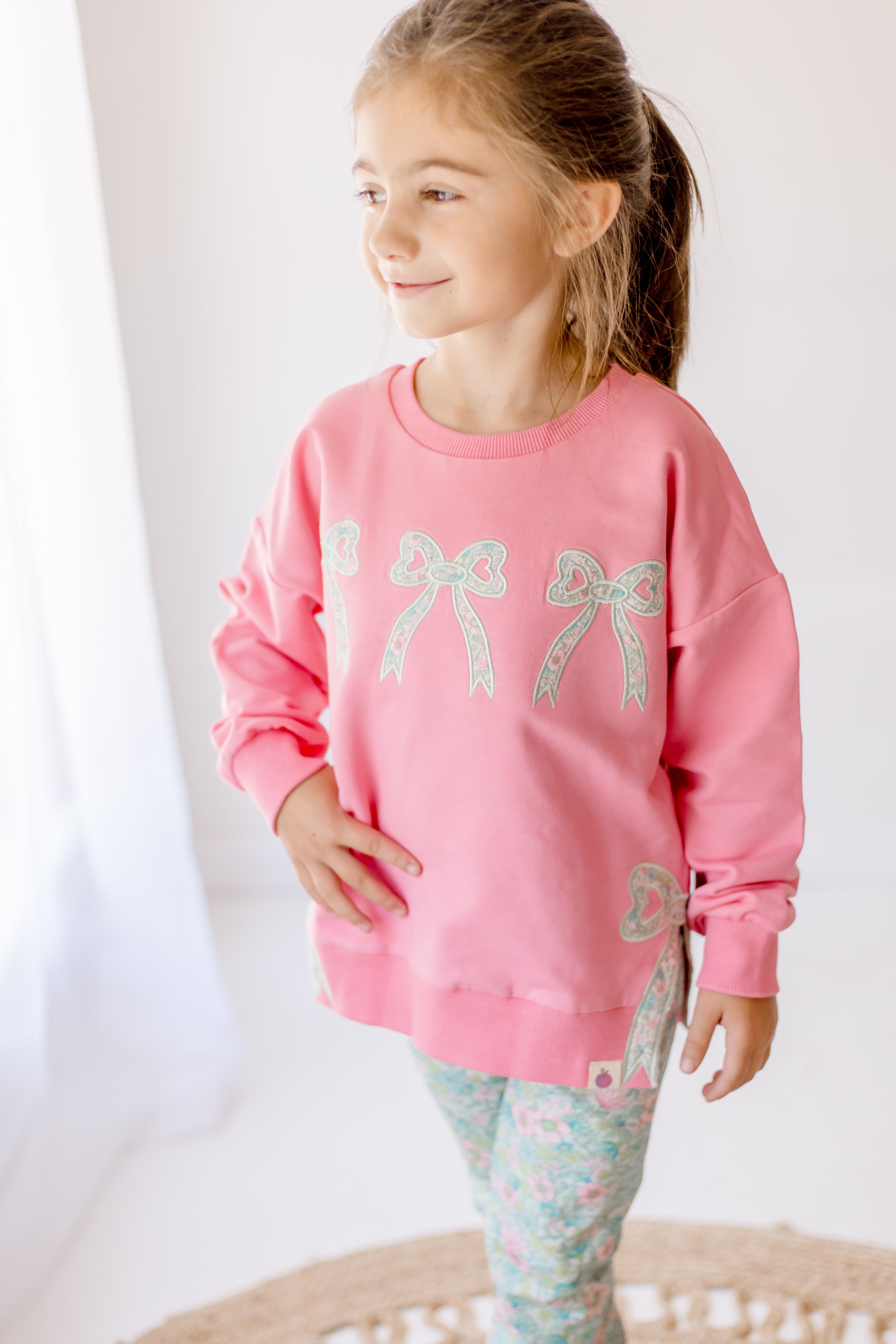 Bow Applique Sweatshirt - Rose Water (Pre-Order)