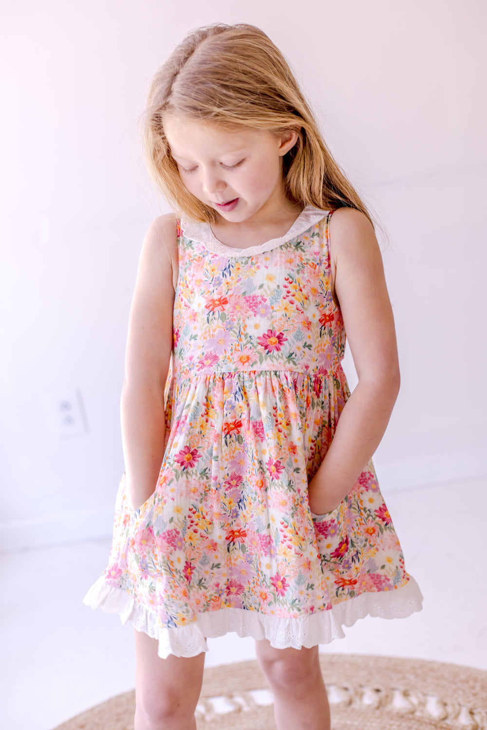 Penelope Highlow Dress Blue Floral