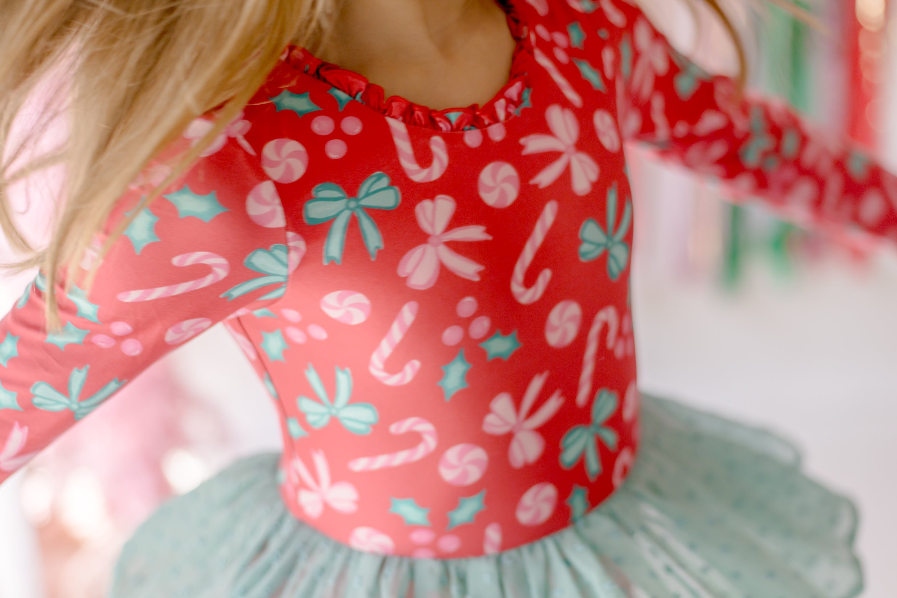 Farrah Clipdot Leotard - Peppermint Parade (Pre-Order)