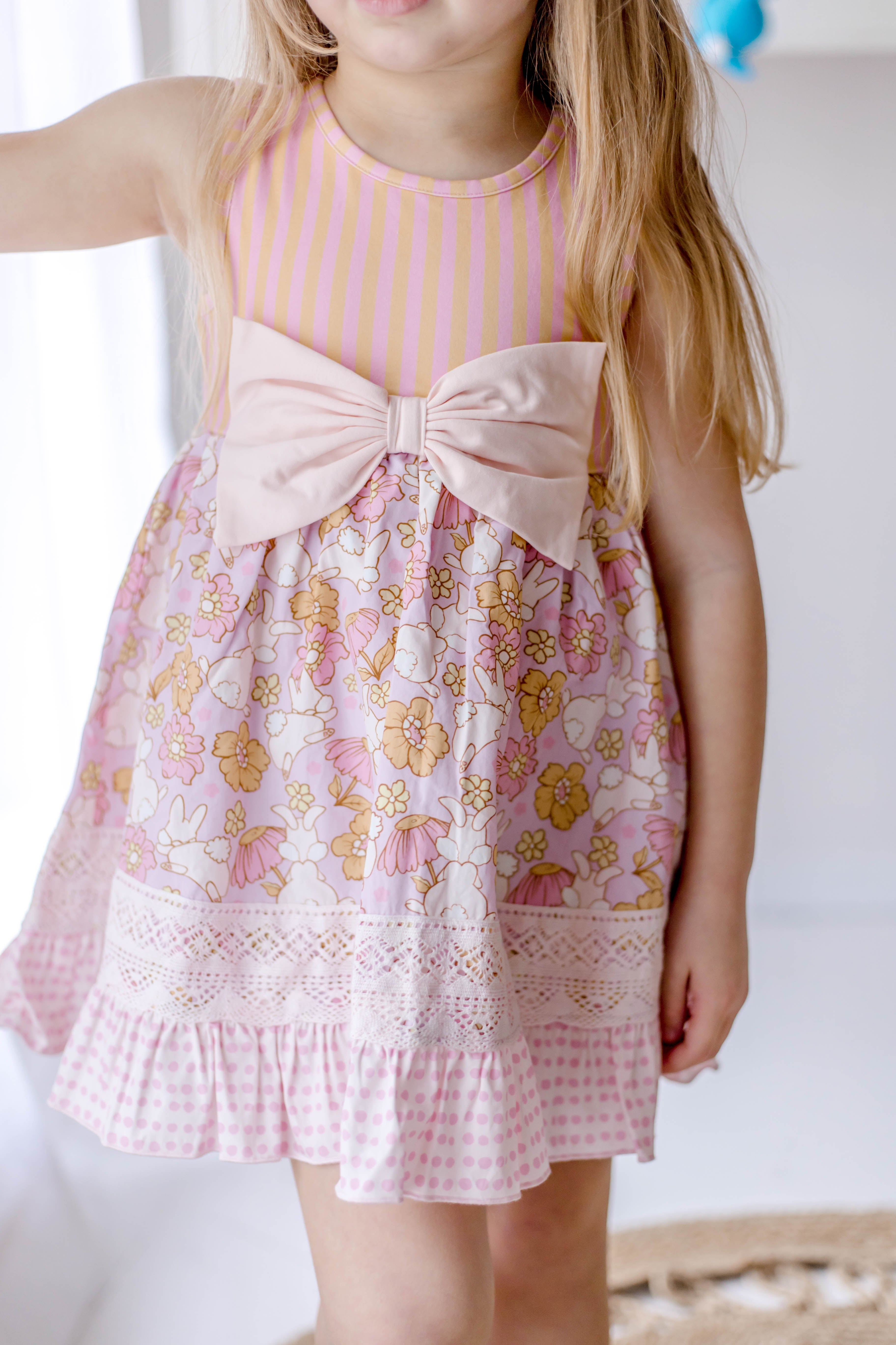 Elara Knit Dress - Bunny Fluff