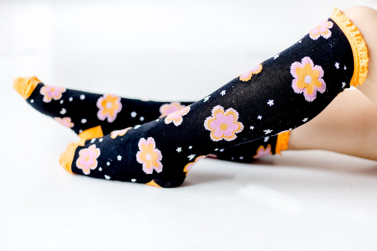 Lace Knee High Socks - Witchy Wildflowers