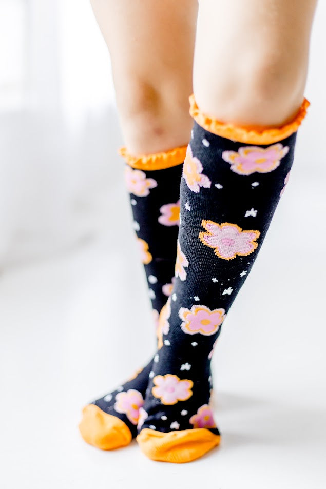 Lace Knee High Socks - Witchy Wildflowers