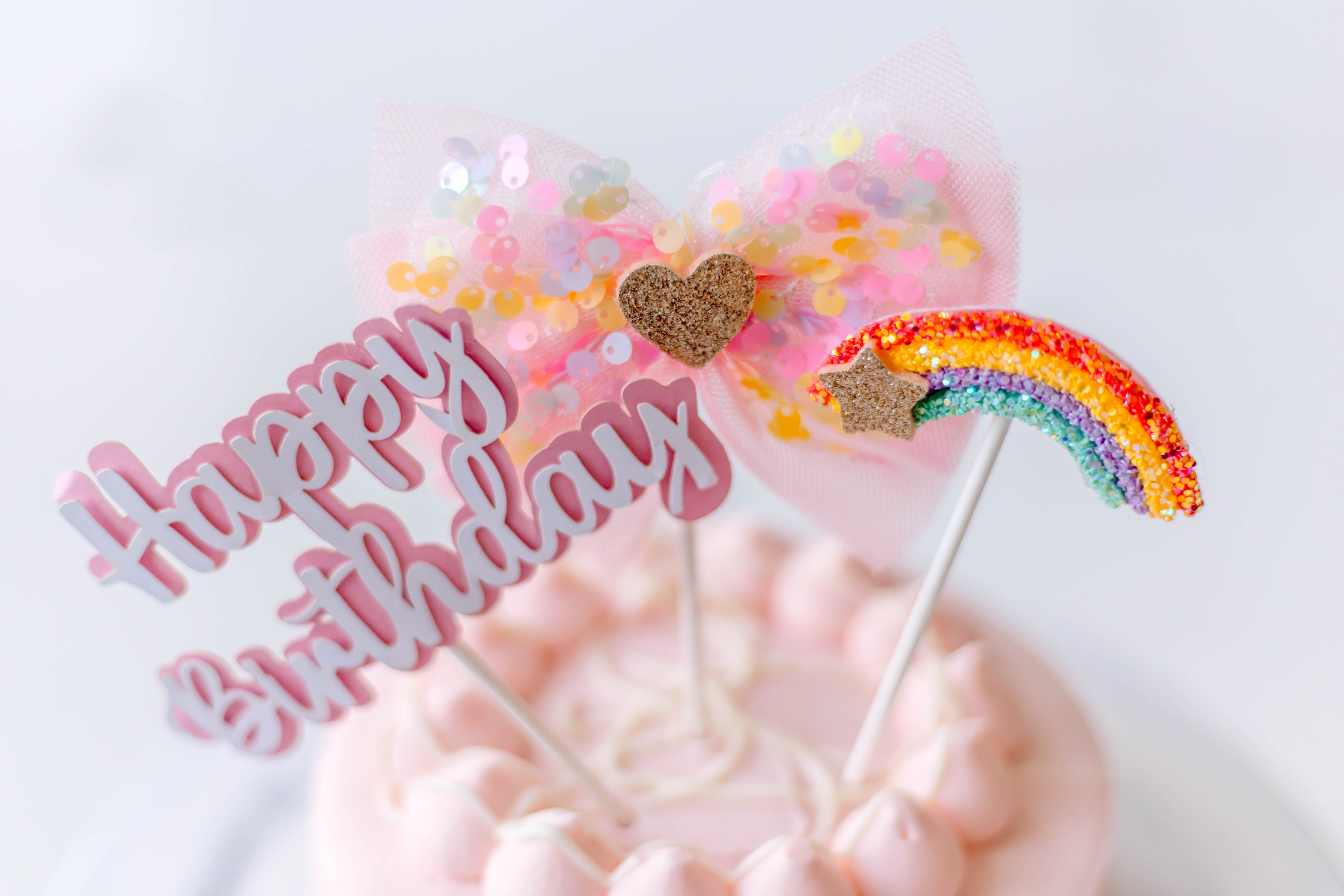 Girly Cake Topper Set