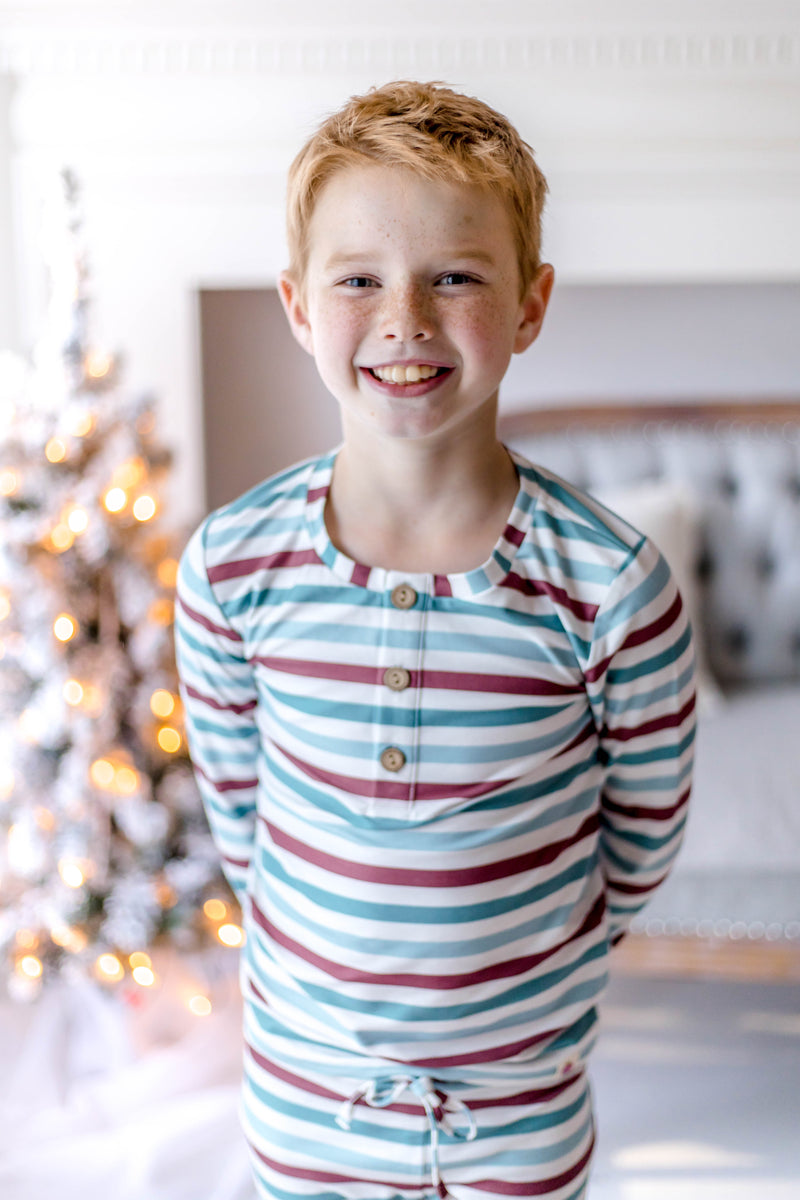 Boy's Loungewear Set - Wonderland Stripe