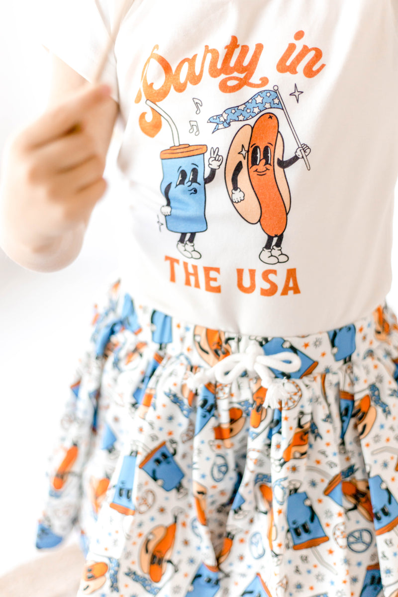 Party in the USA Fitted Top - Vintage Style (Runs Small)