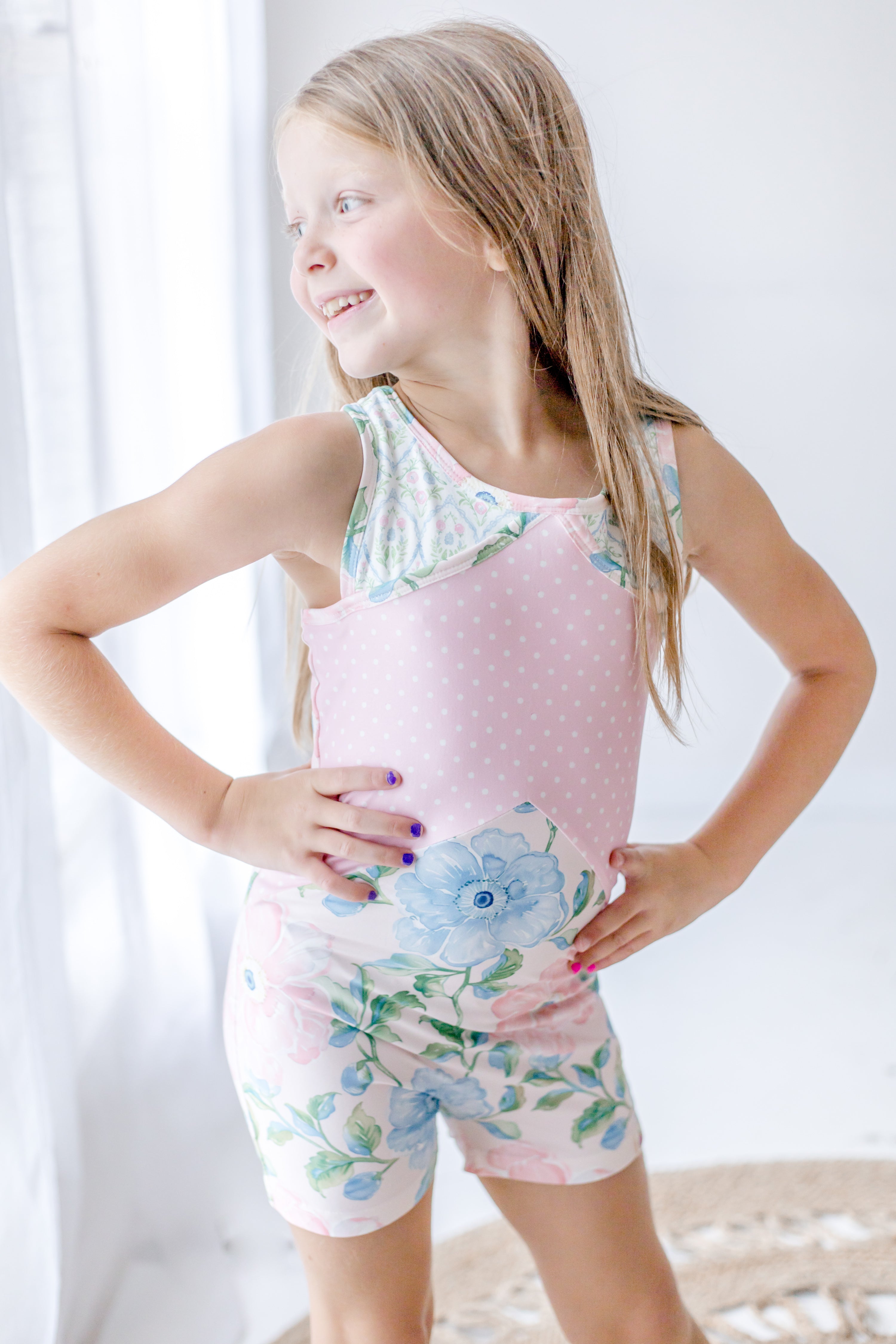 Bella Biketard - Blush & Bloom (Pink) (Pre-Order)