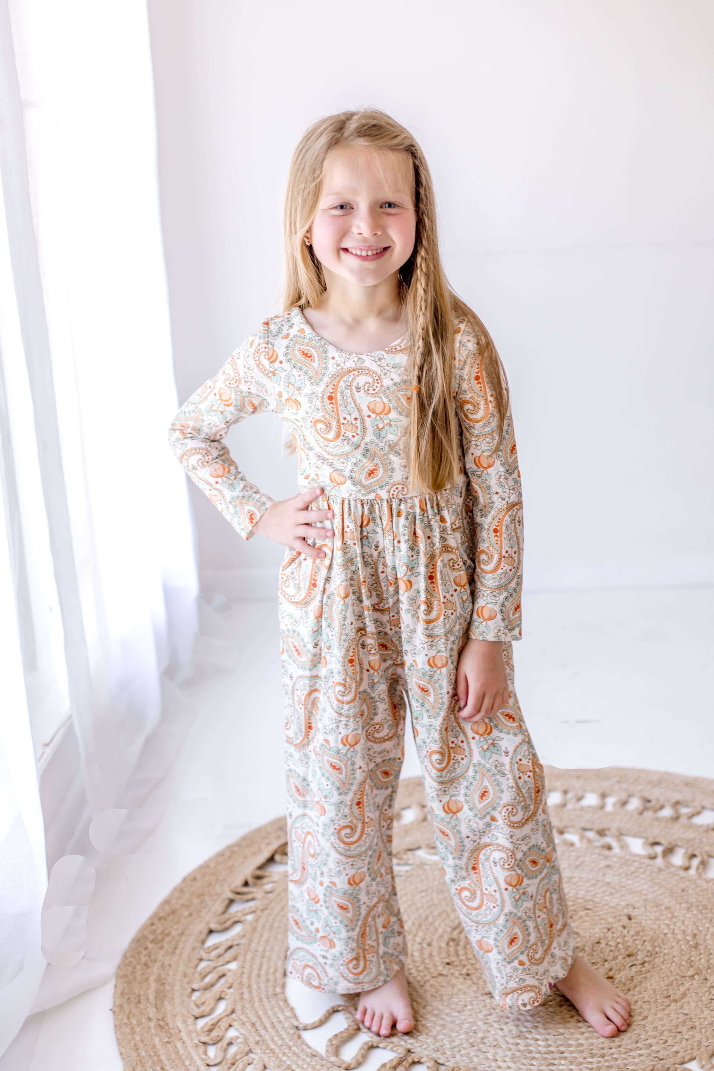 Ivy Romper - Paisley Pumpkin Delight