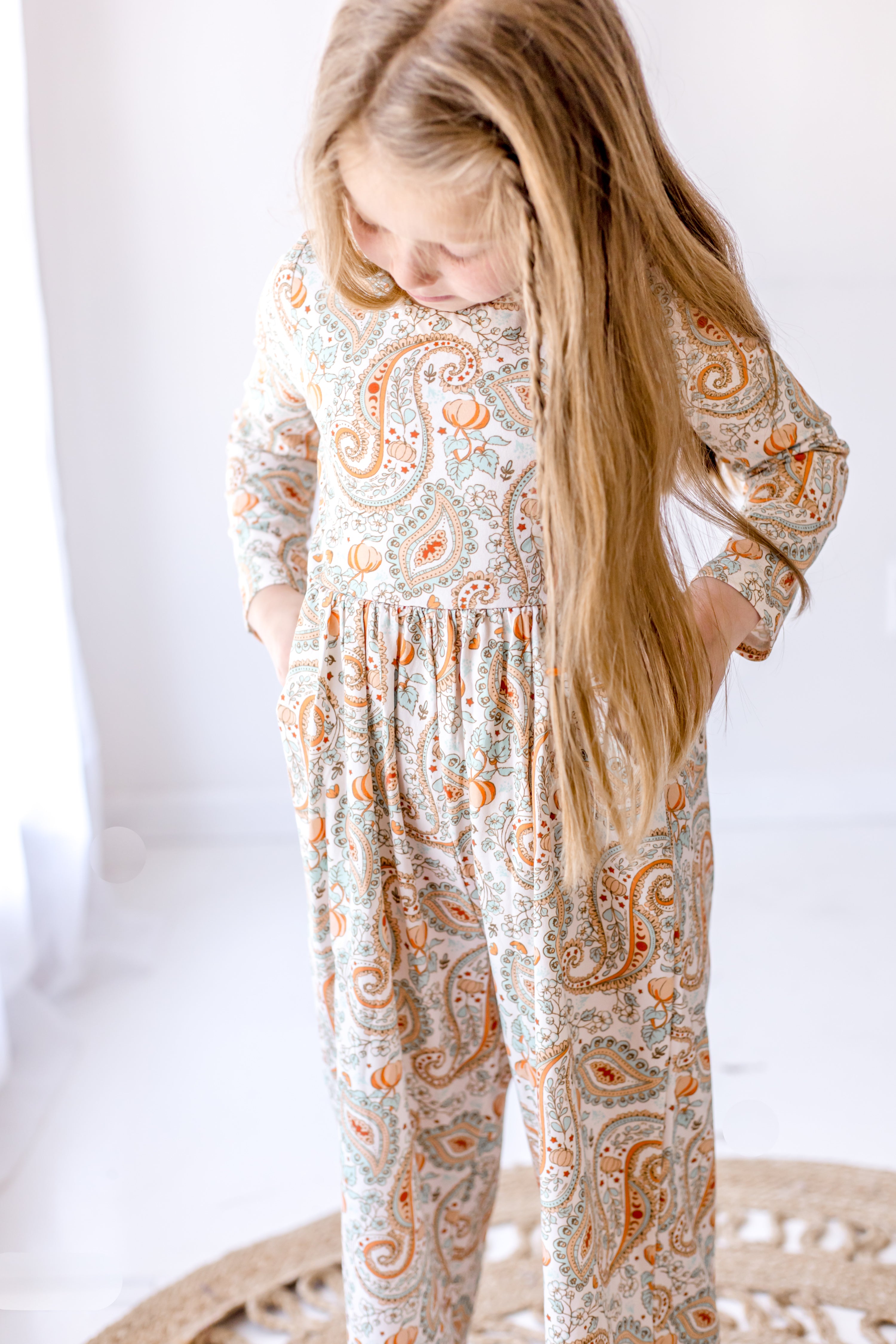 Ivy Romper - Paisley Pumpkin Delight