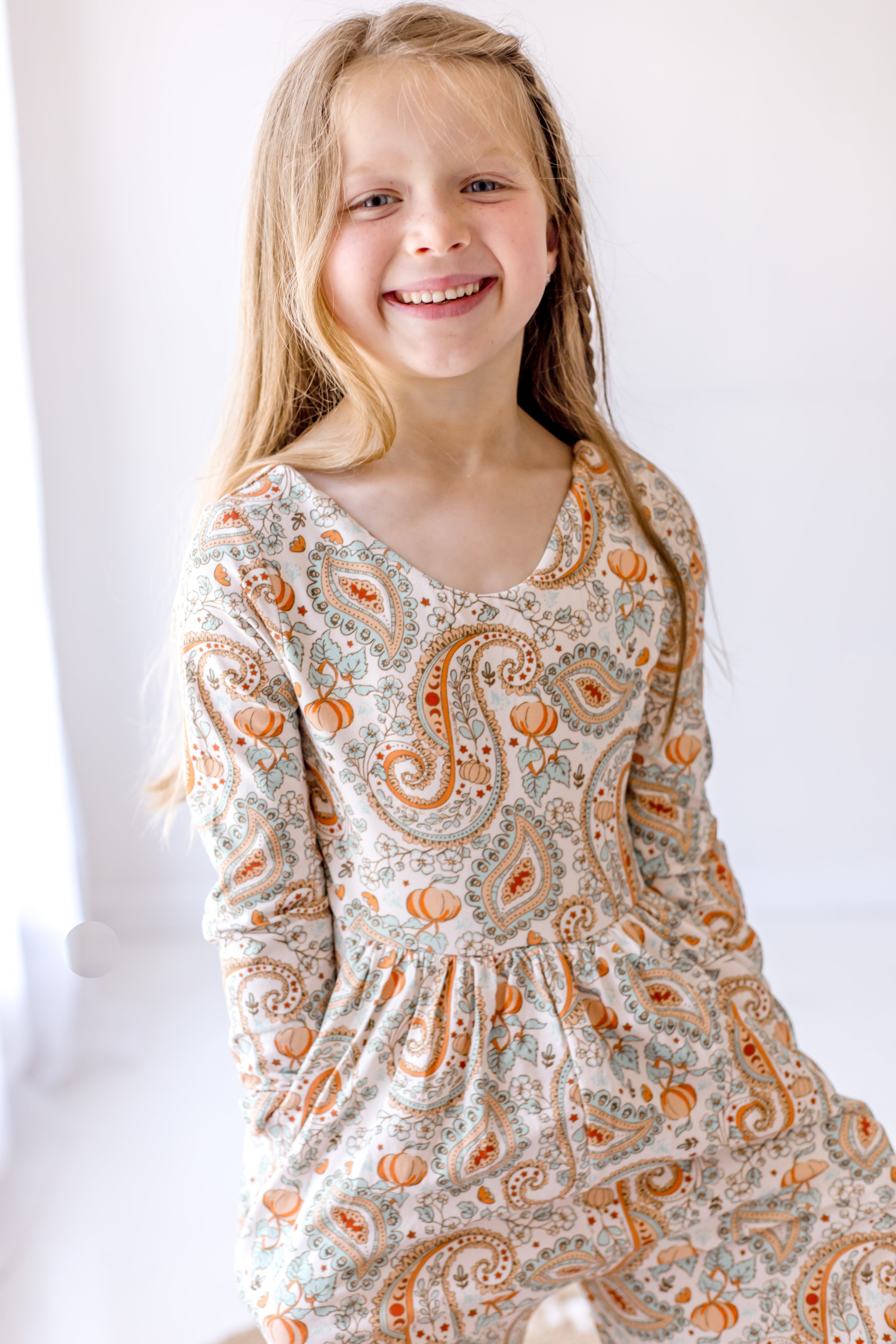Ivy Romper - Paisley Pumpkin Delight