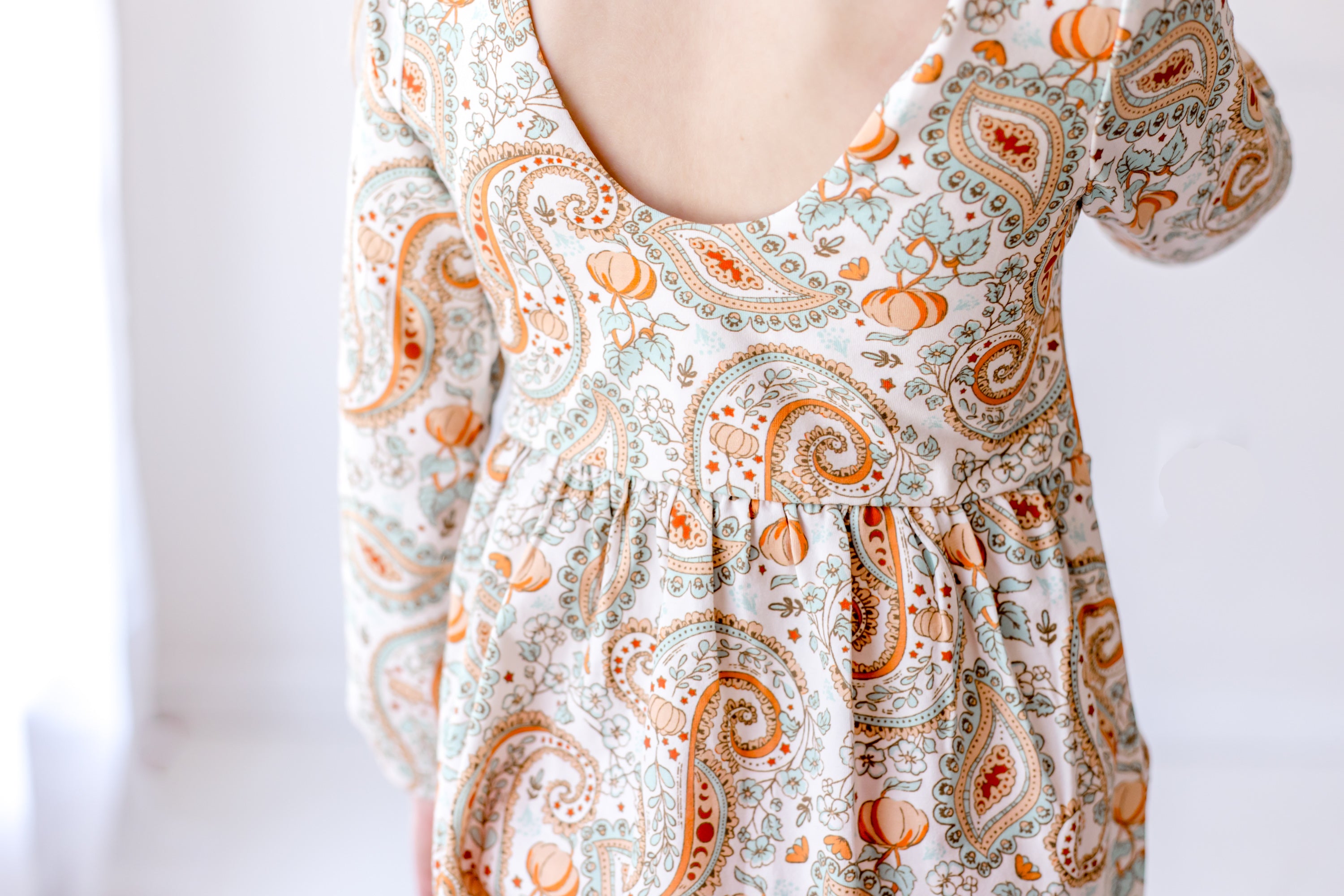 Ivy Romper - Paisley Pumpkin Delight