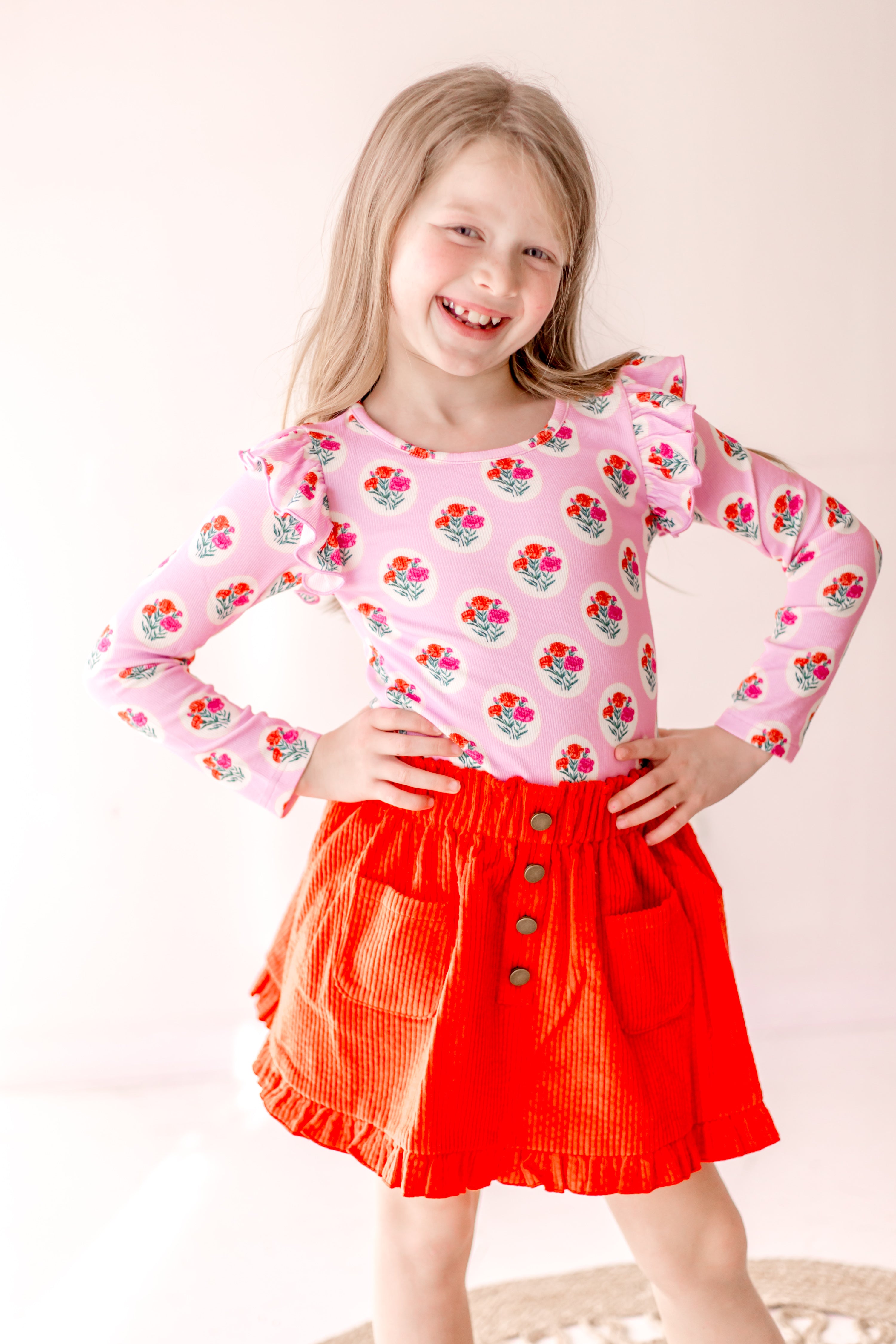 Ribbed Ruffle Top - Berry Sweet