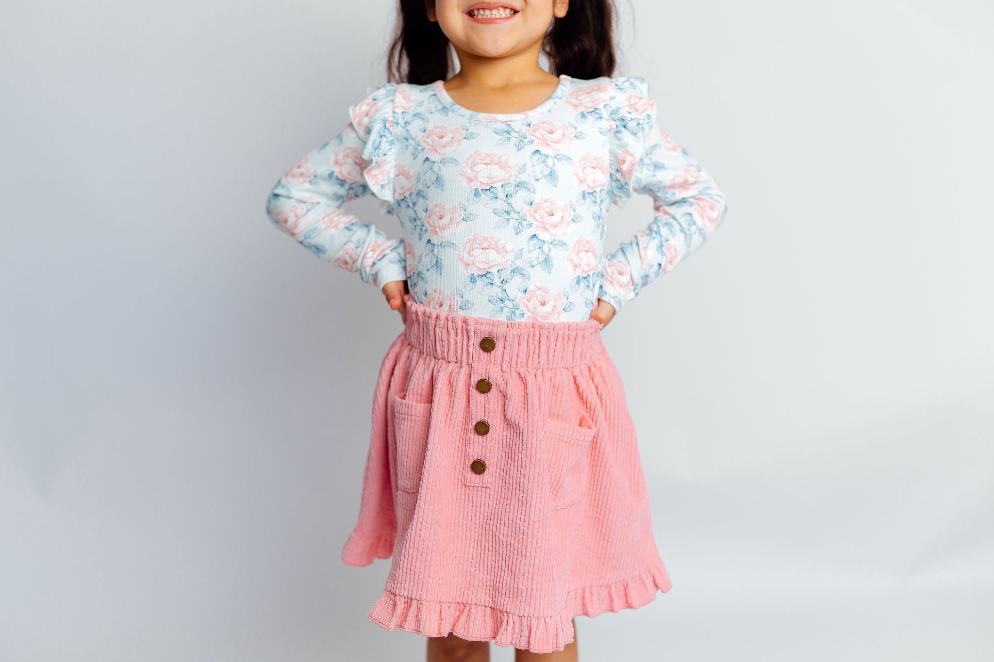 Ribbed Ruffle Top - Blooming Grace