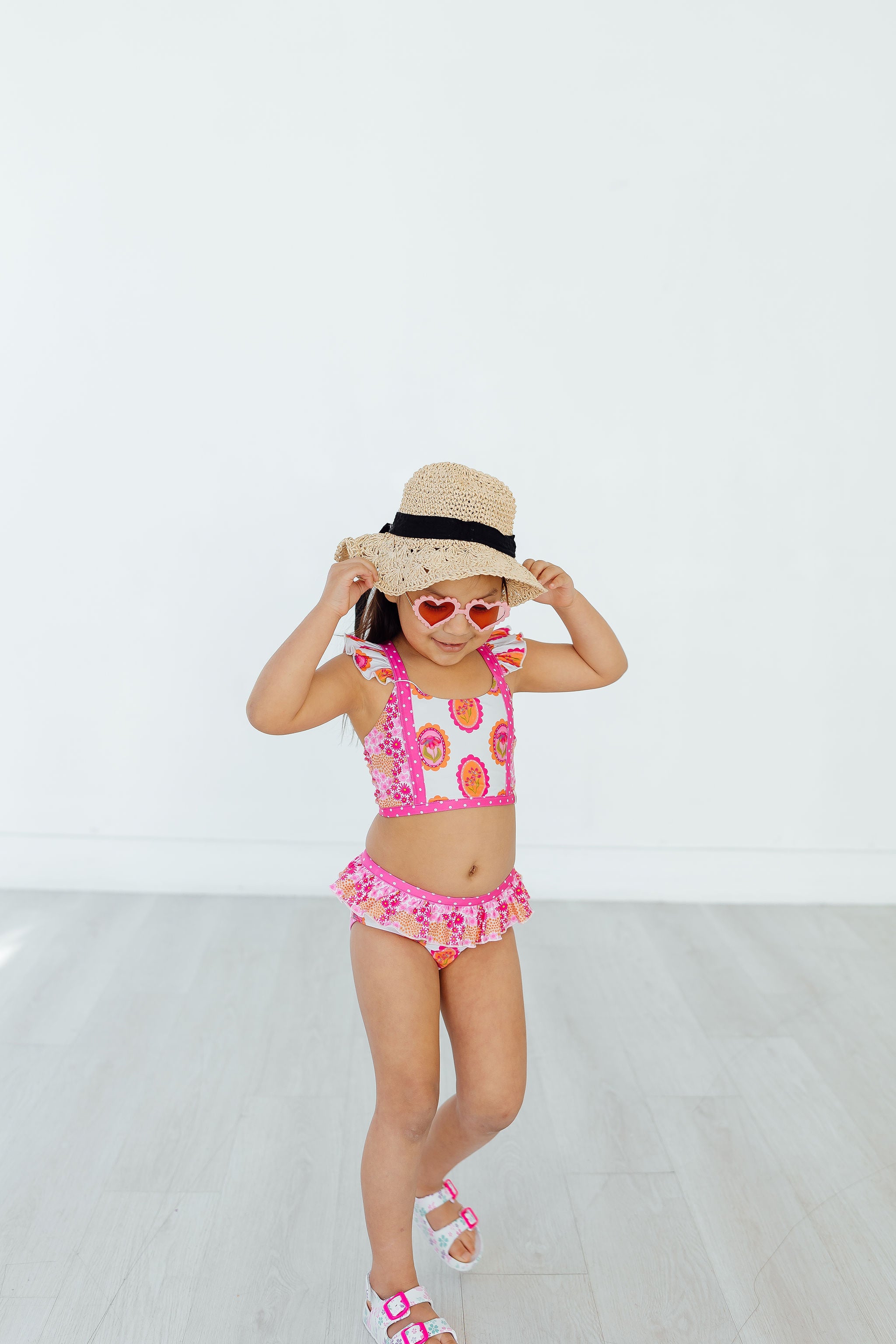 Nora Swimsuit - Sunset Petal – Cheeky Plum