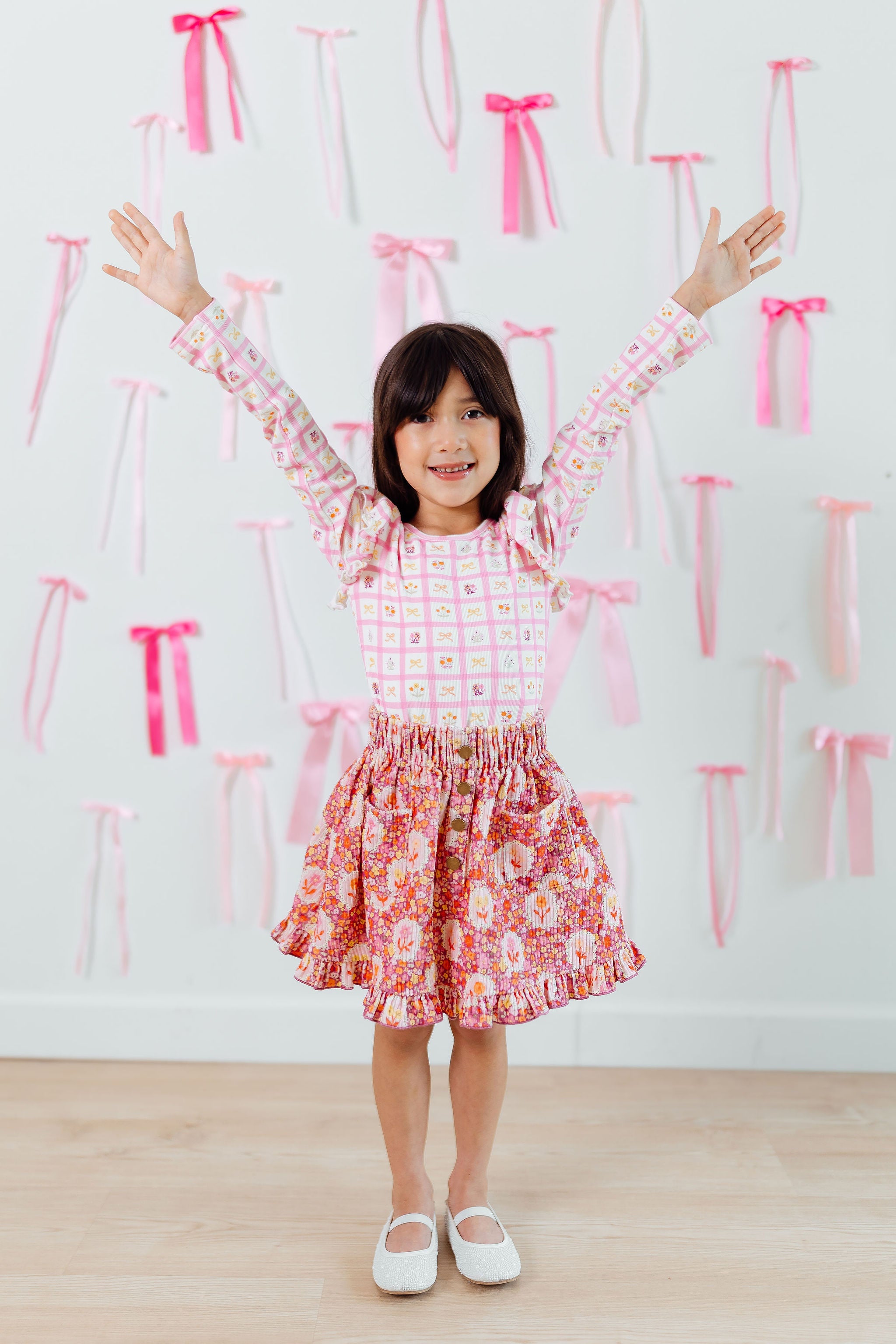 Vienna Corduroy Skirt - Sugarplum Garden (Pre-Order) – Cheeky Plum