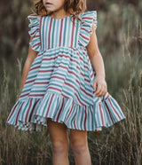 Dakota Gauze Dress - Wonderland Stripe