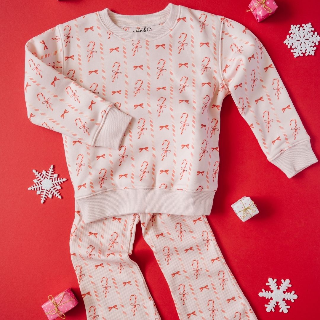 Sweet Wink Flare Legging - Candy Cane Lane Christmas