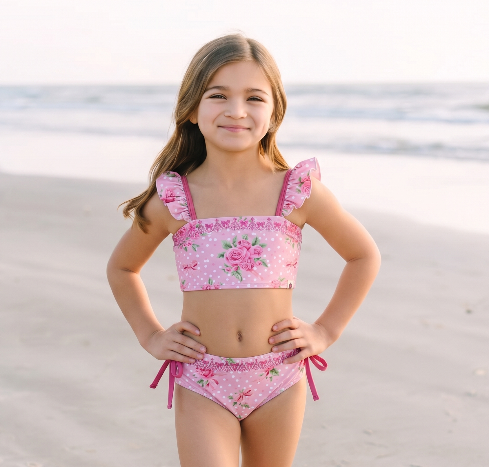 Hazel Embroidered Swimsuit - Shabby Rose (Pre-Order)