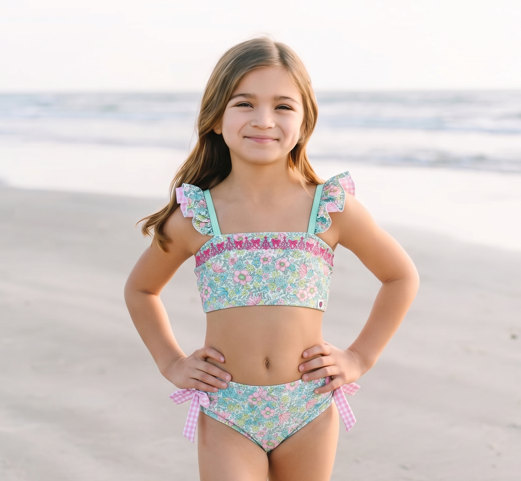 Hazel Embroidered Swimsuit - Rose Water (Pre-Order)