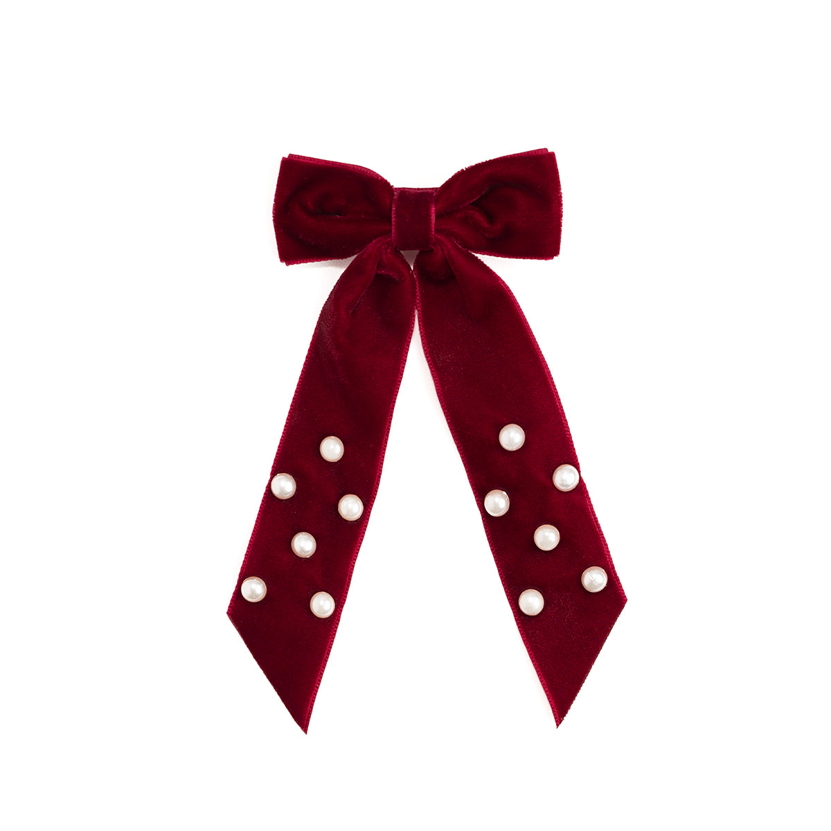 Sweet Wink Hair Clip - Ruby Red Velvet Coquette Bow