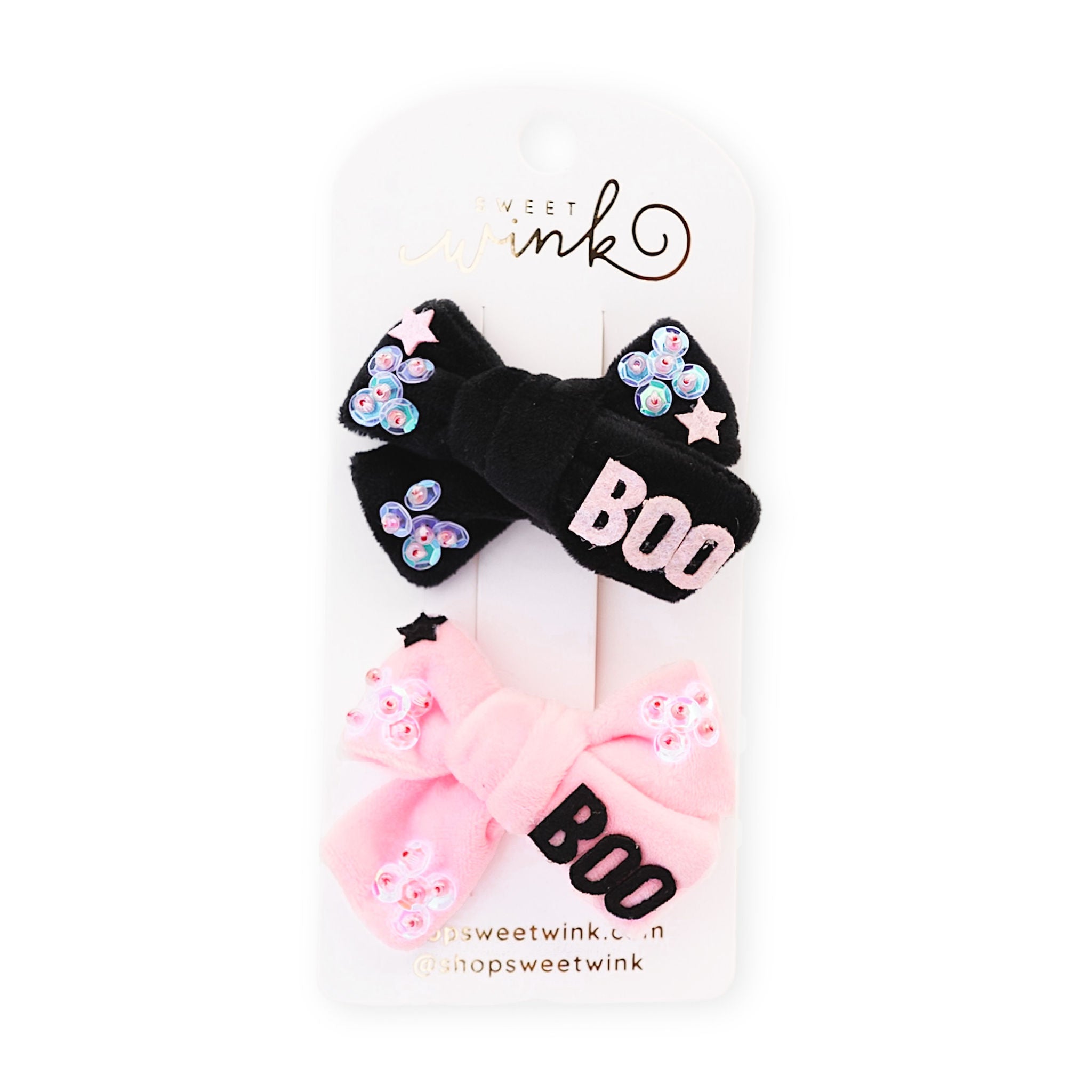 Sweet Wink Hair Clips - Boo Bows Halloween