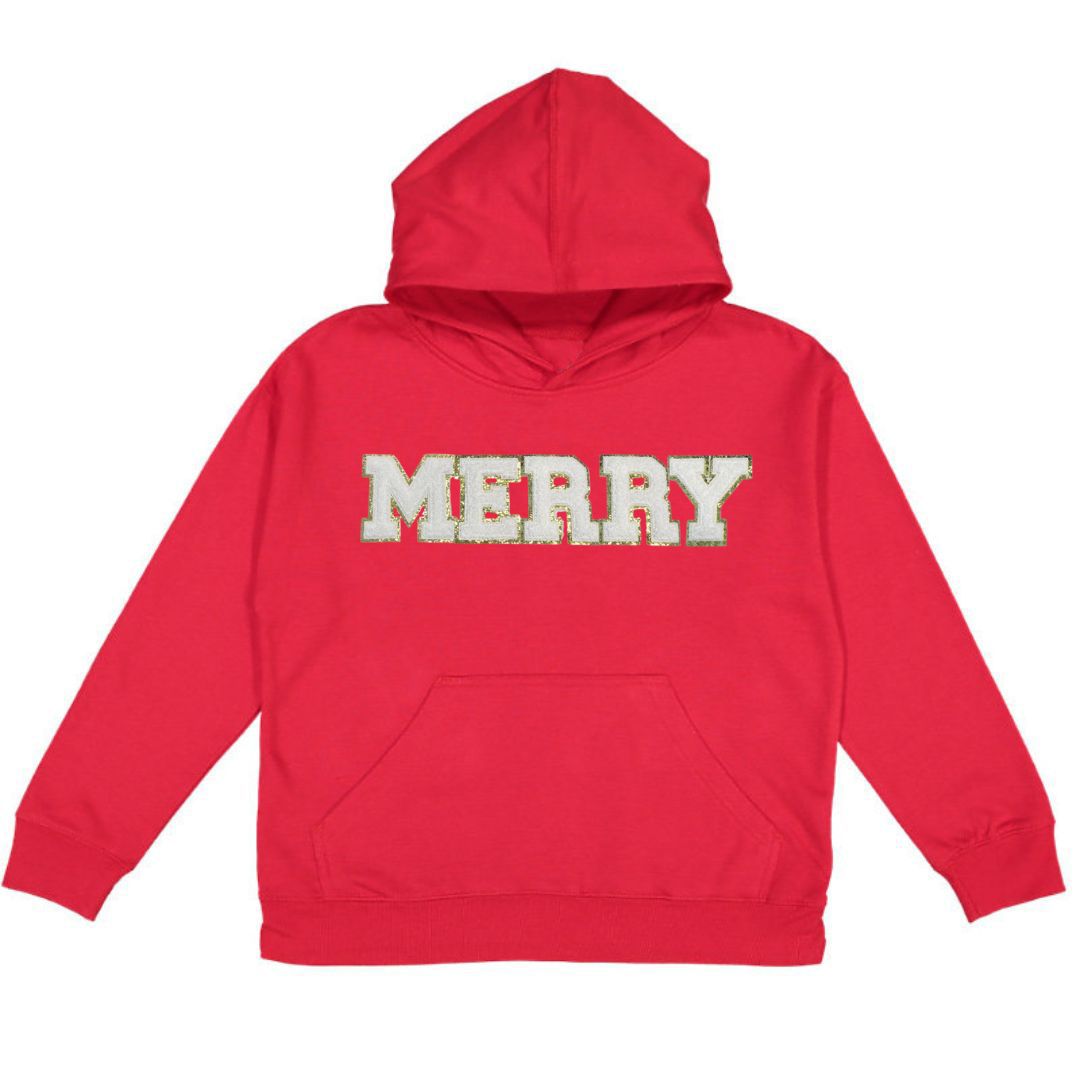 Merry Patch Christmas Sweatshirt - Kids