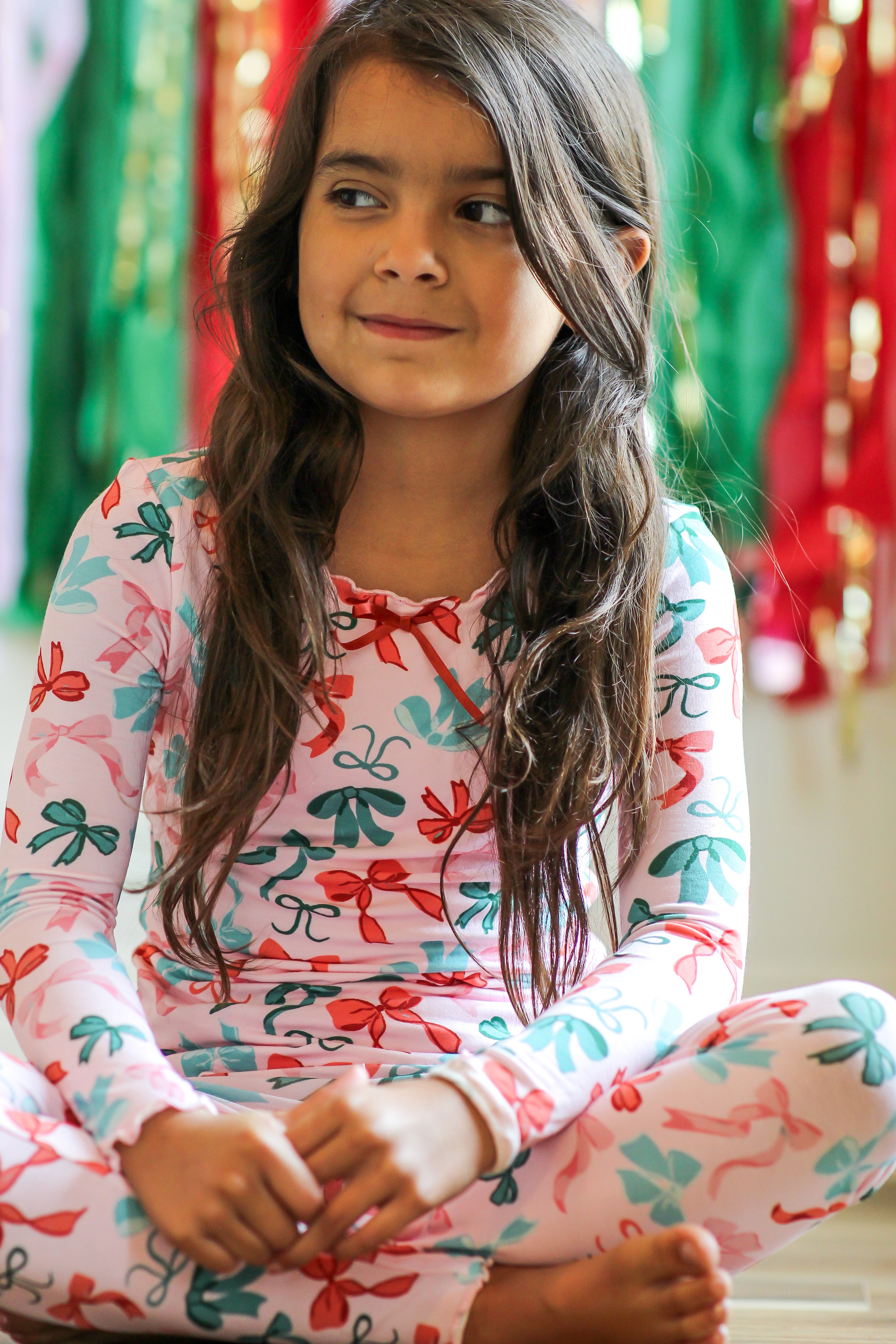Loungewear Set - Peppermint Ribbons (Pre-Order)