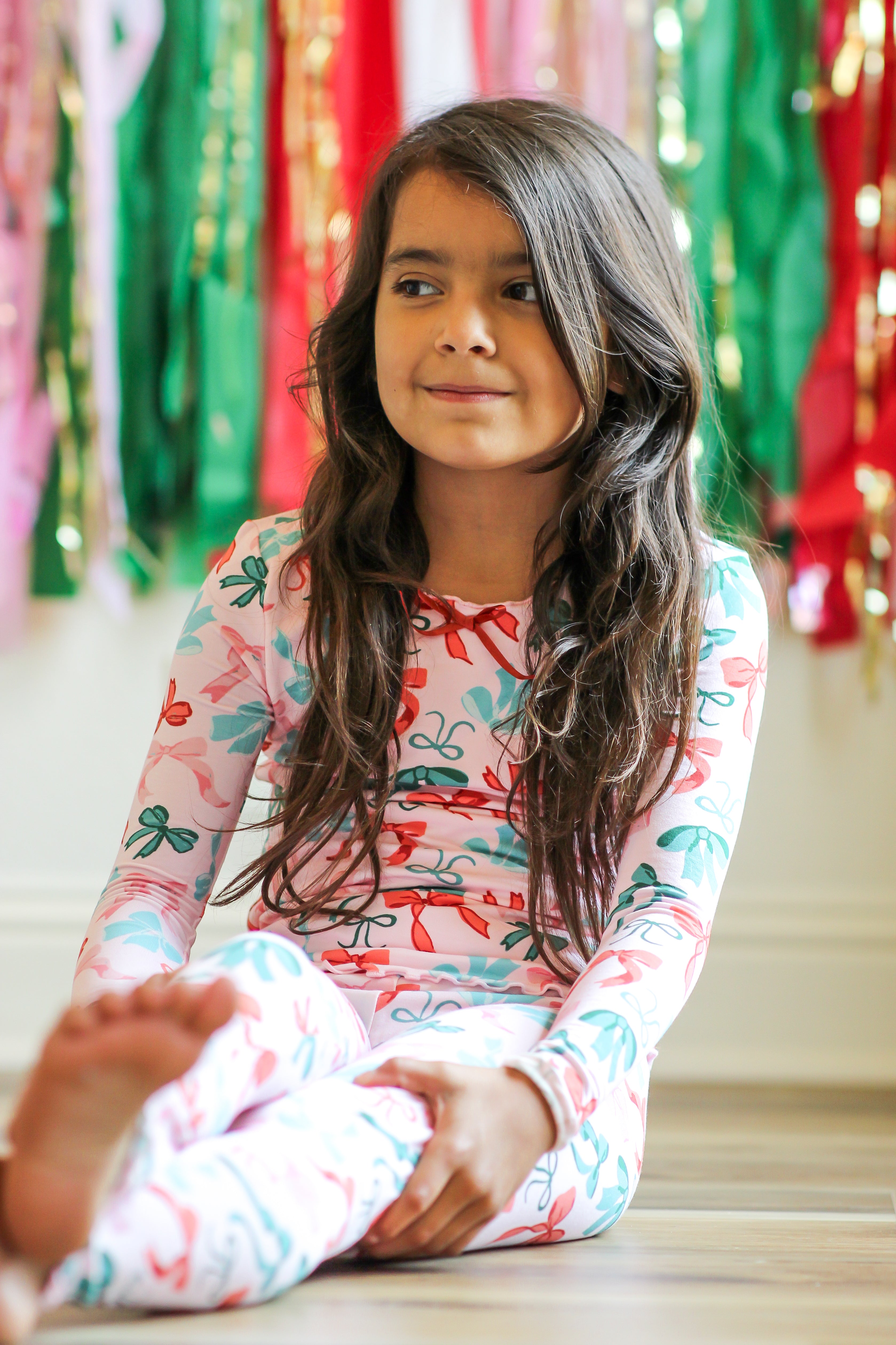 Loungewear Set - Peppermint Ribbons (Pre-Order)