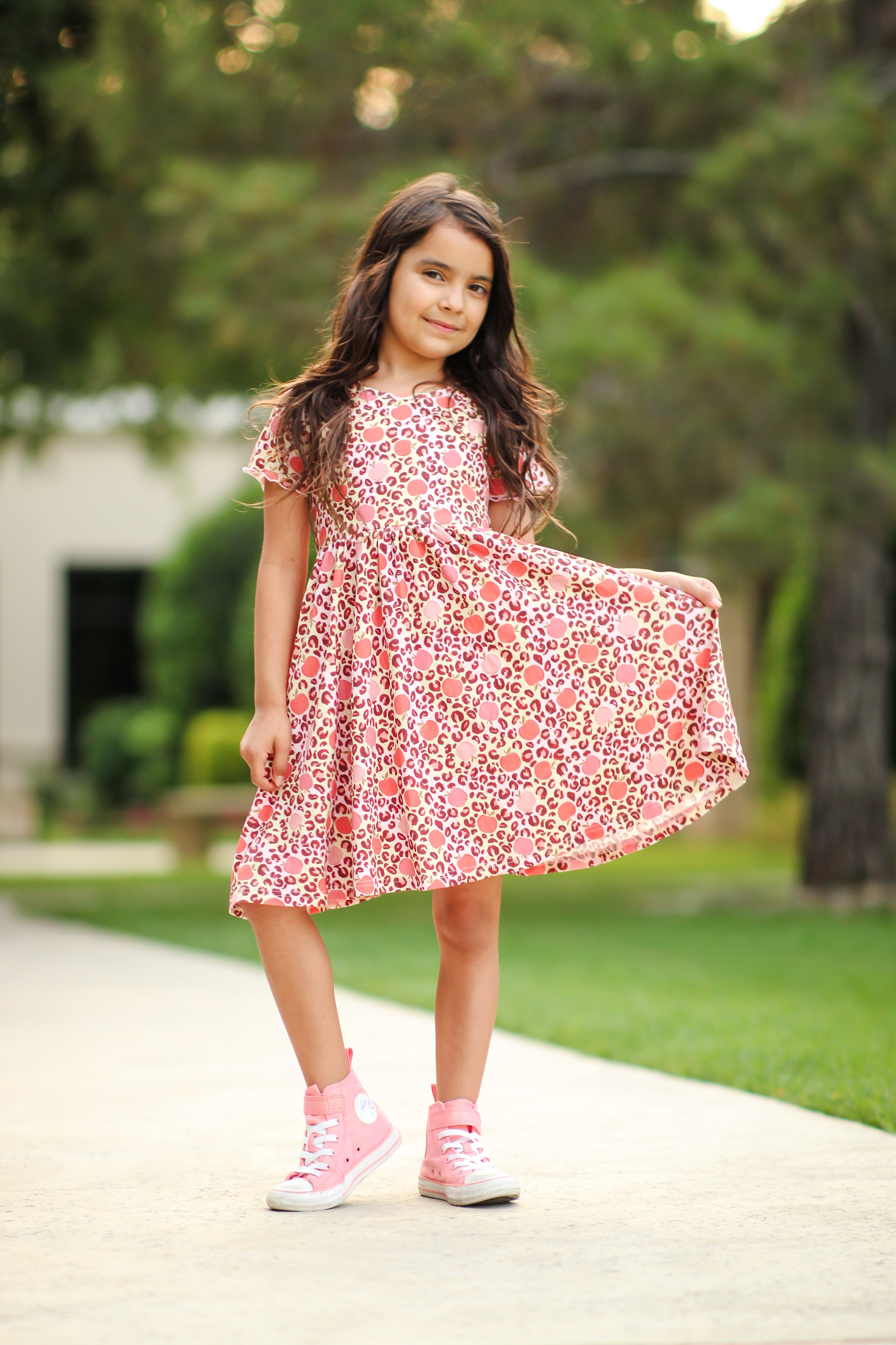 Penelope Ribbed Dress - Wild Apple Patch (Pre-order) 3T