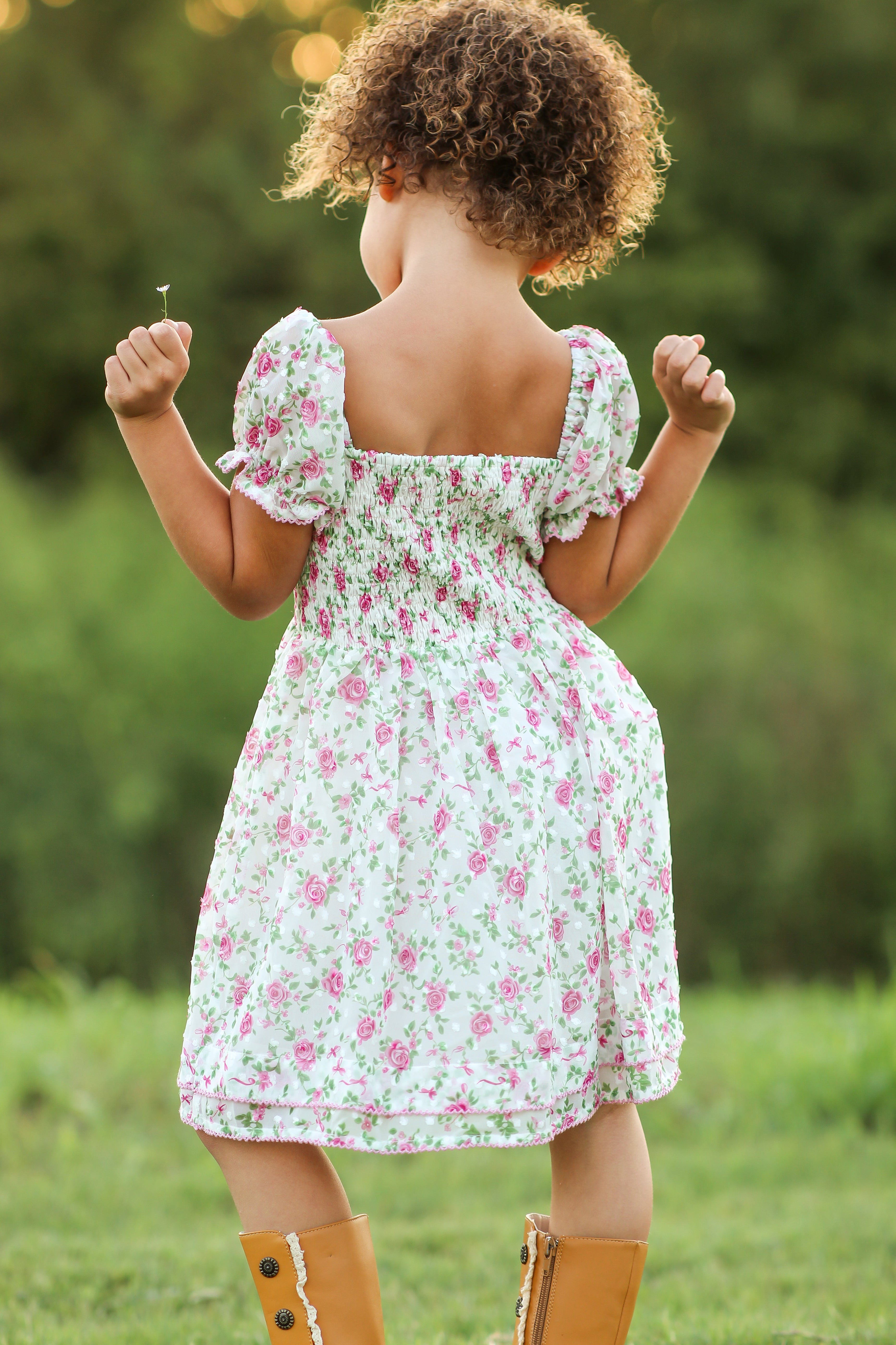 Brielle Shimmer Dress - Forever Florals