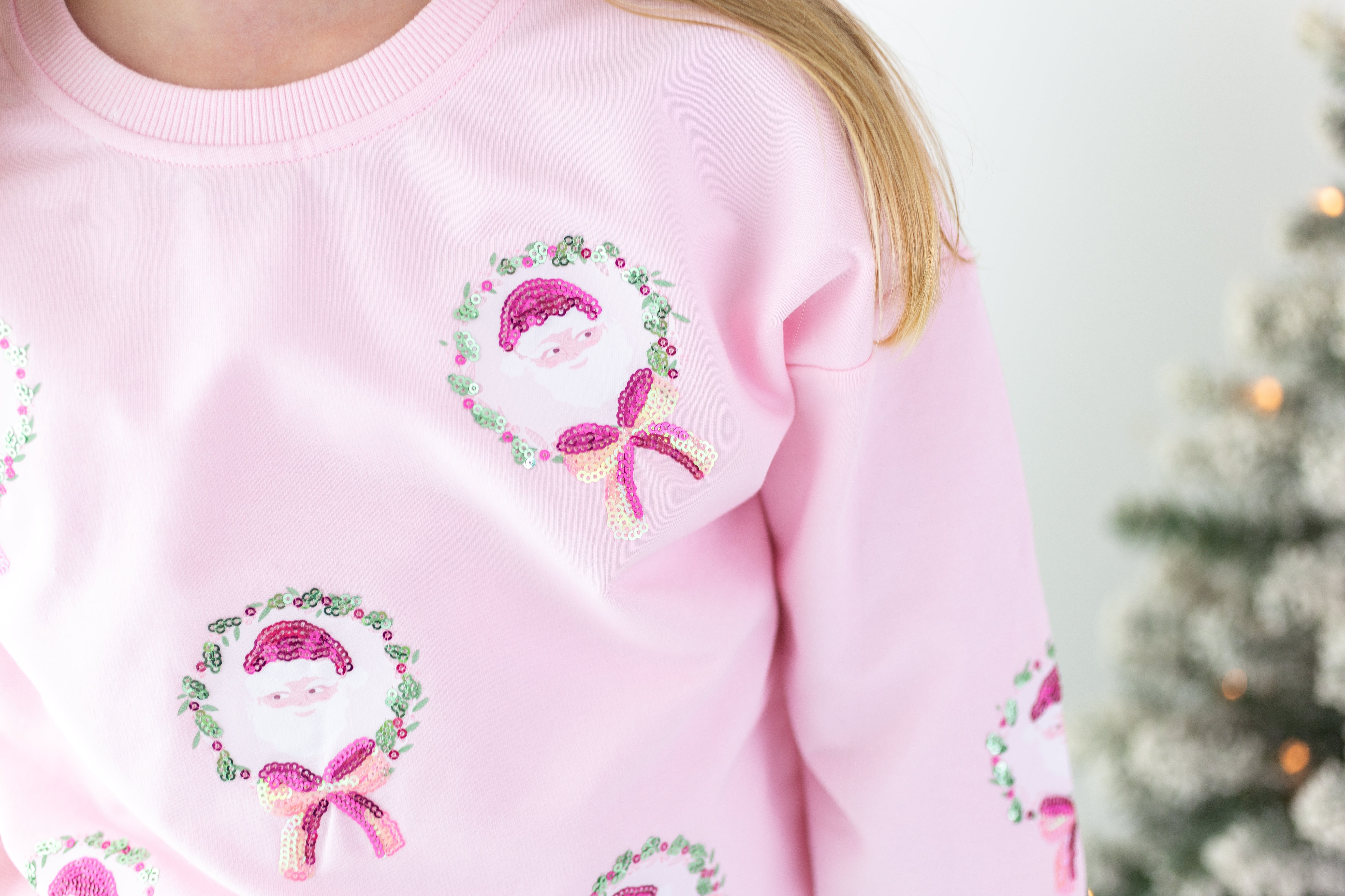 Sweater - Sugarplum Sequin Santa  (Pre-Order)