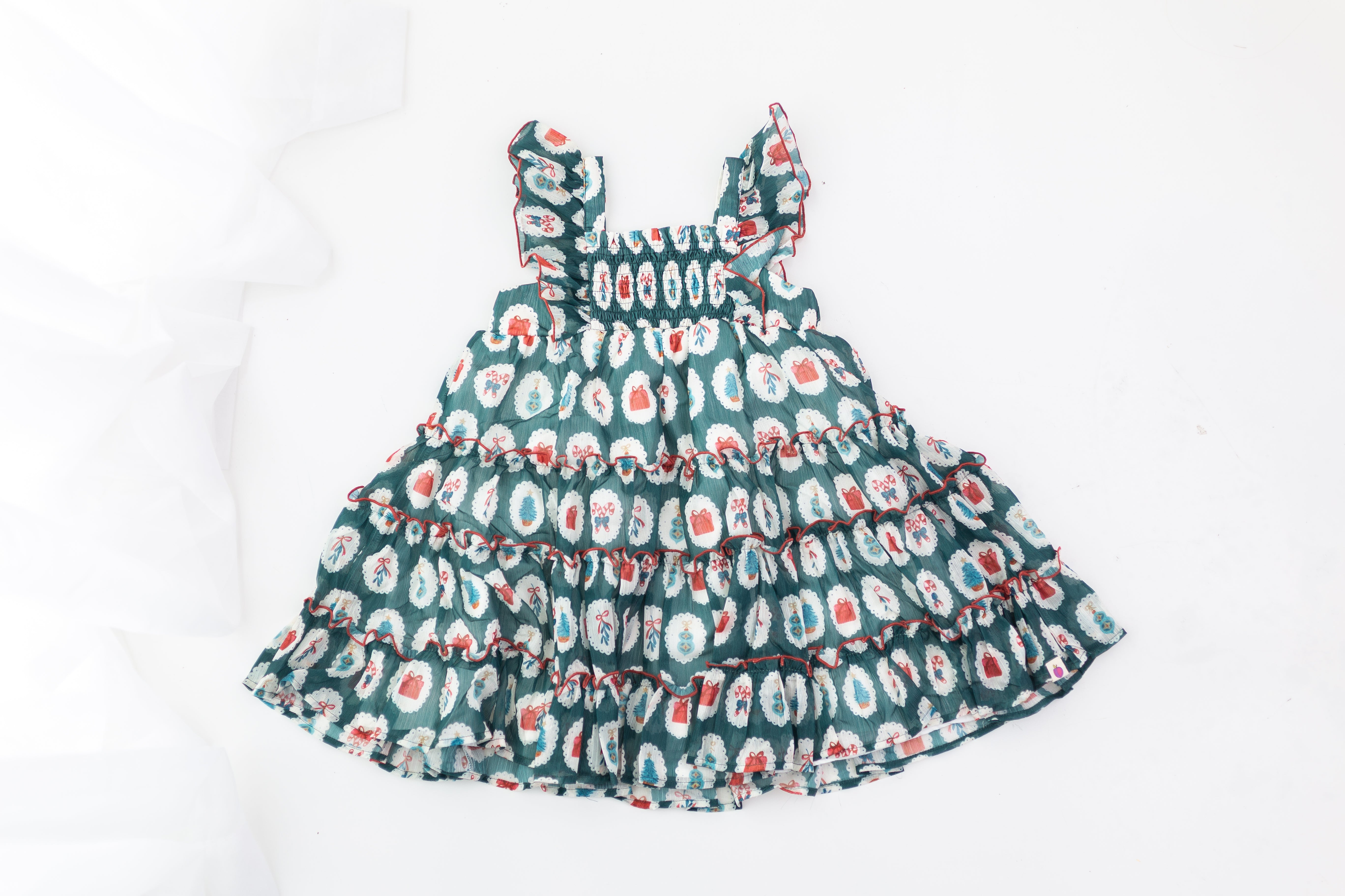 Brielle Shimmer Dress - Enchanted Evergreen