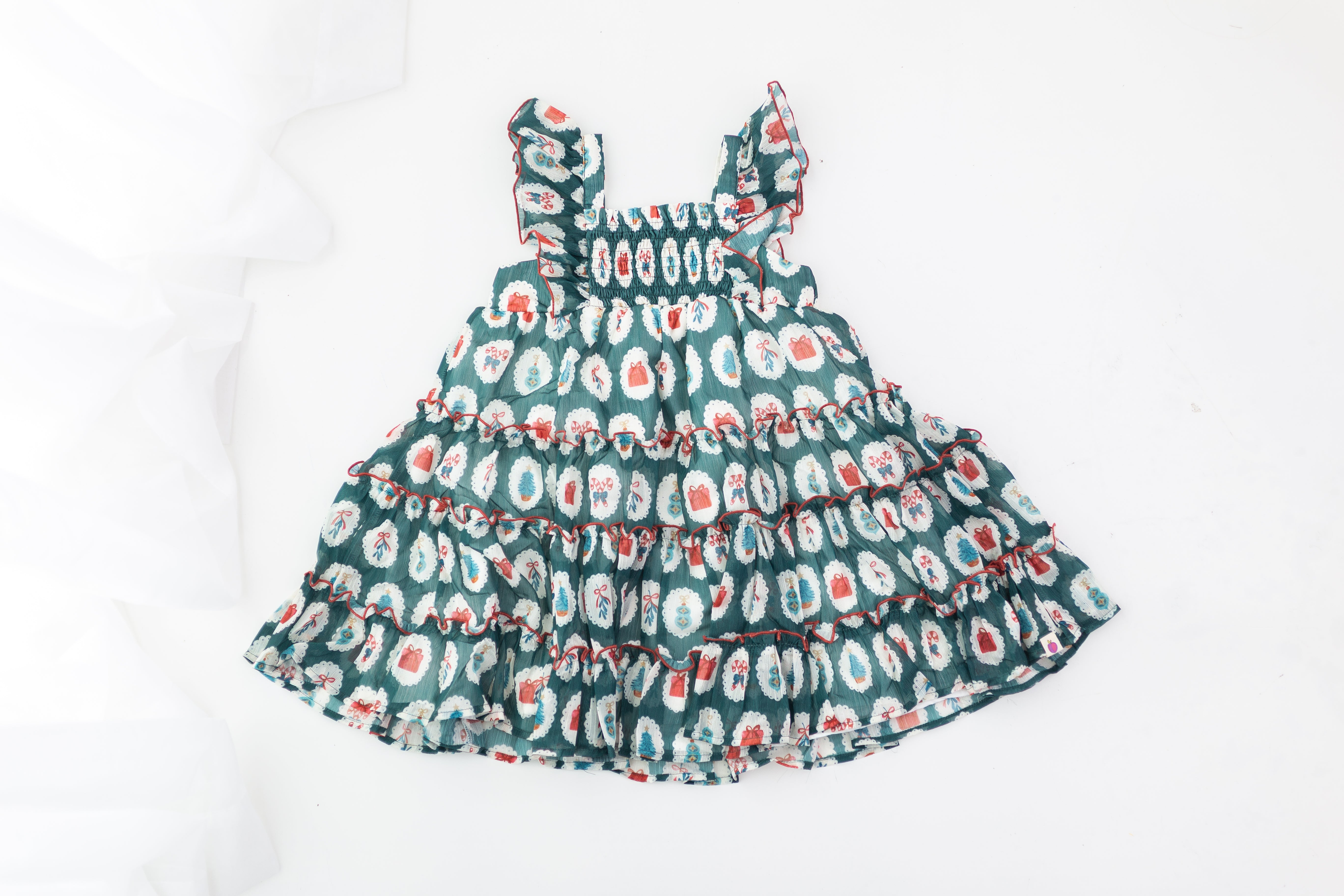 Brielle Shimmer Dress - Enchanted Evergreen