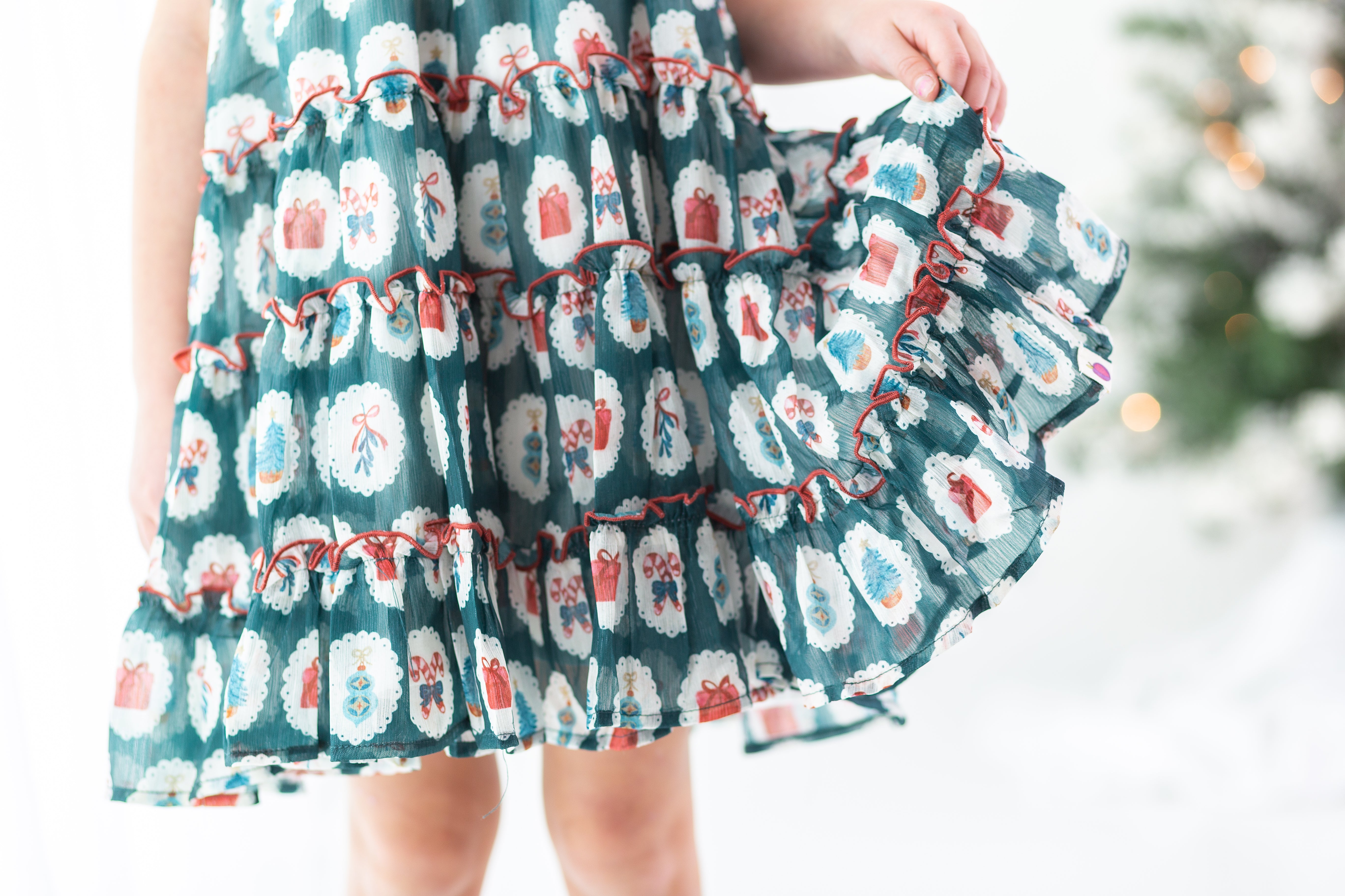 Brielle Shimmer Dress - Enchanted Evergreen