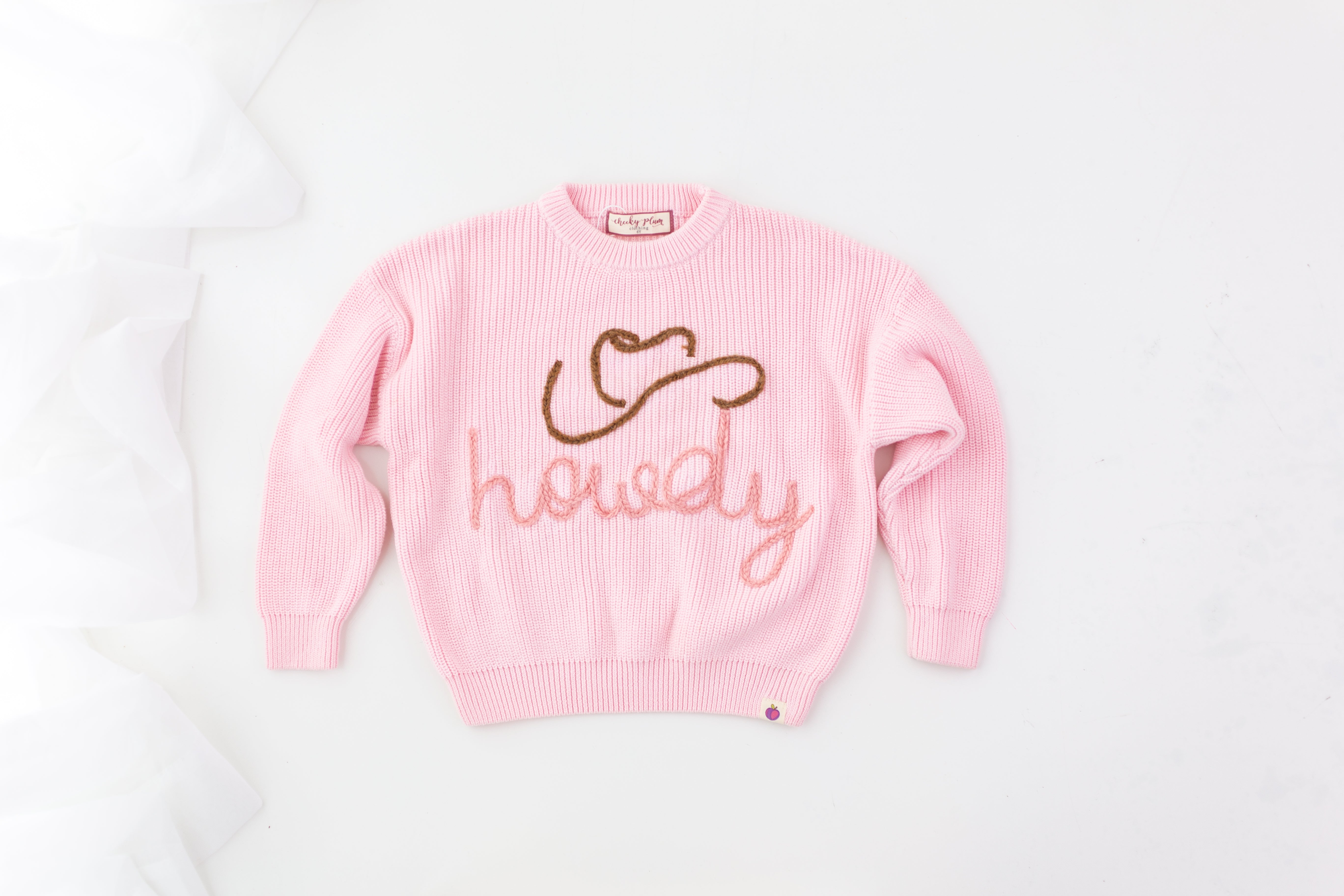 Embroidered Knit Sweater - Howdy